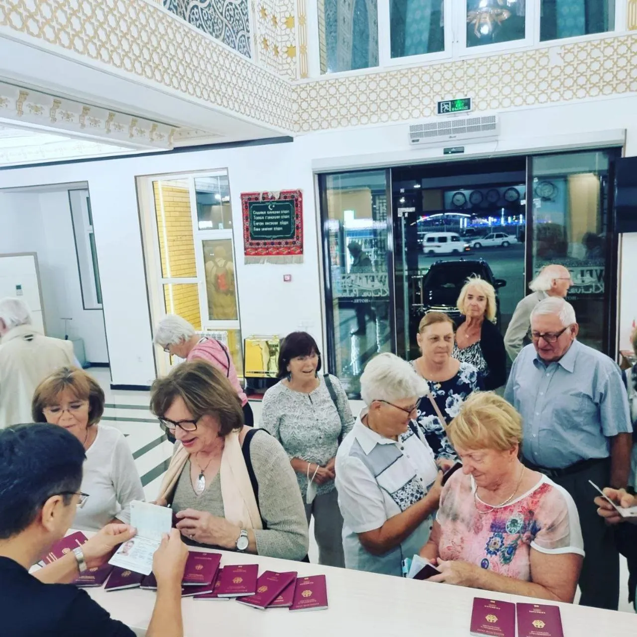 People in Hotel Khiva Palace