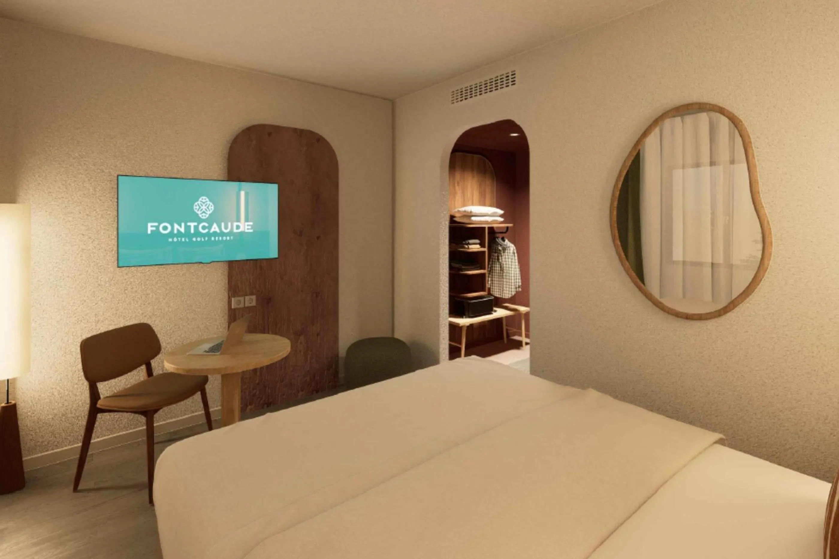 Bed in Hôtel Golf Fontcaude