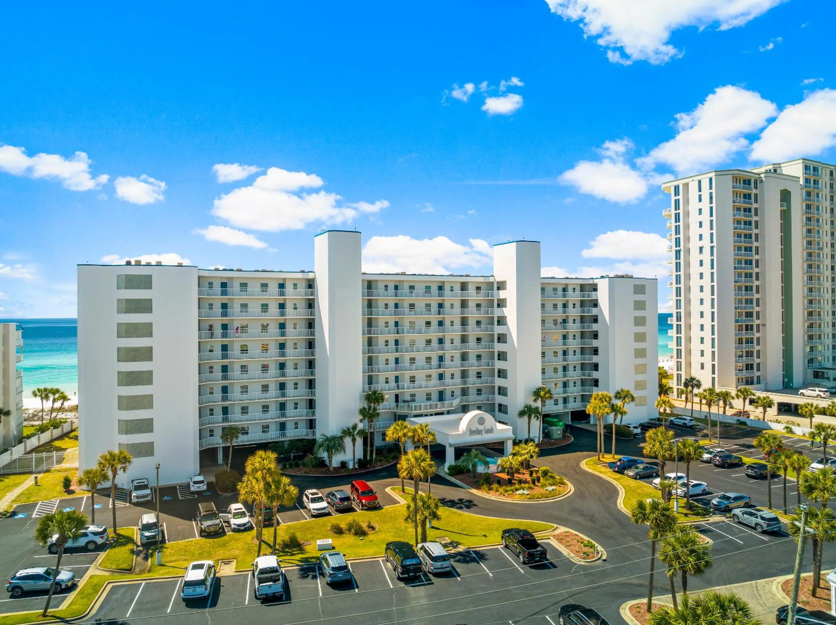 Property building in Sterling Sands Beach Resort by Panhandle Getaways