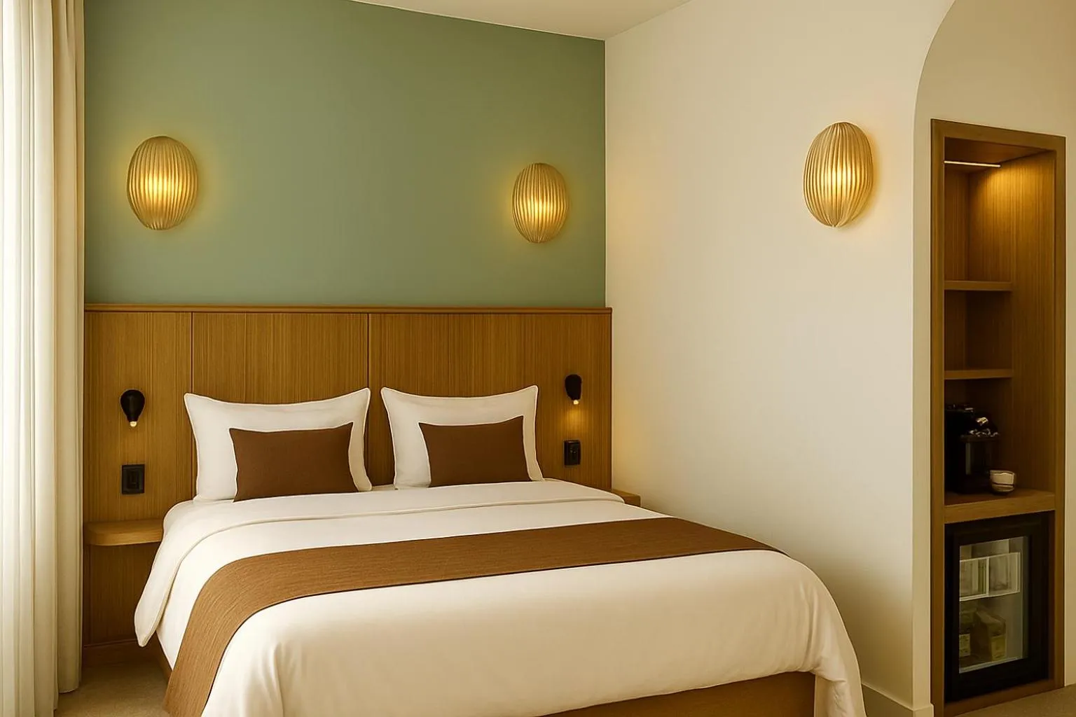 Bed in Hôtel de l'Horloge