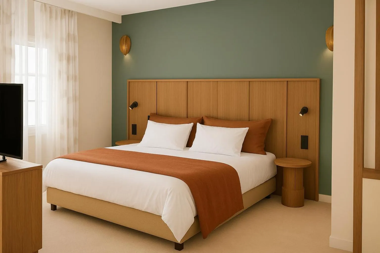 Bed in Hôtel de l'Horloge