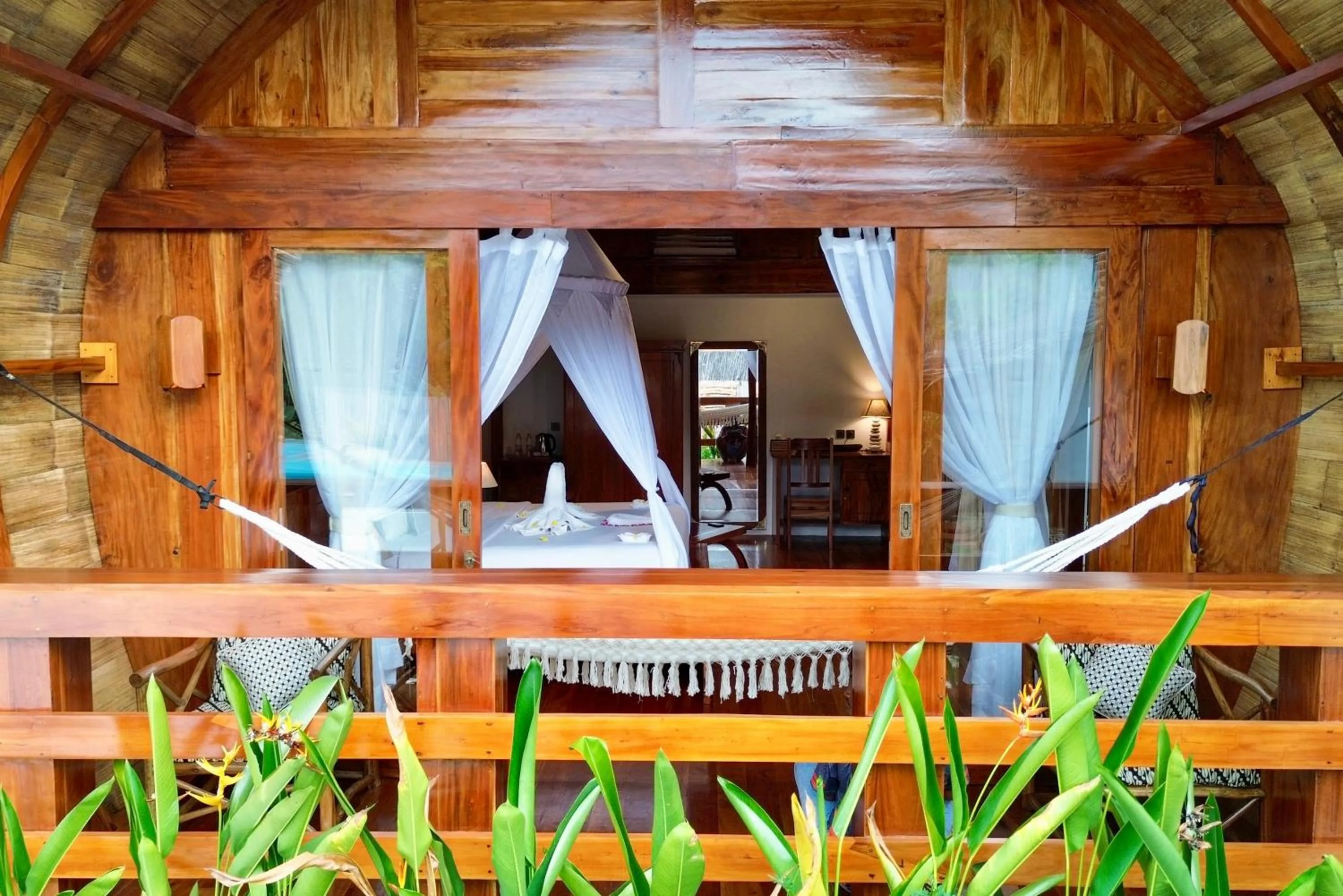 Balcony/Terrace in Lagoona Beach Bungalows - Eco Bungalows Batukaras