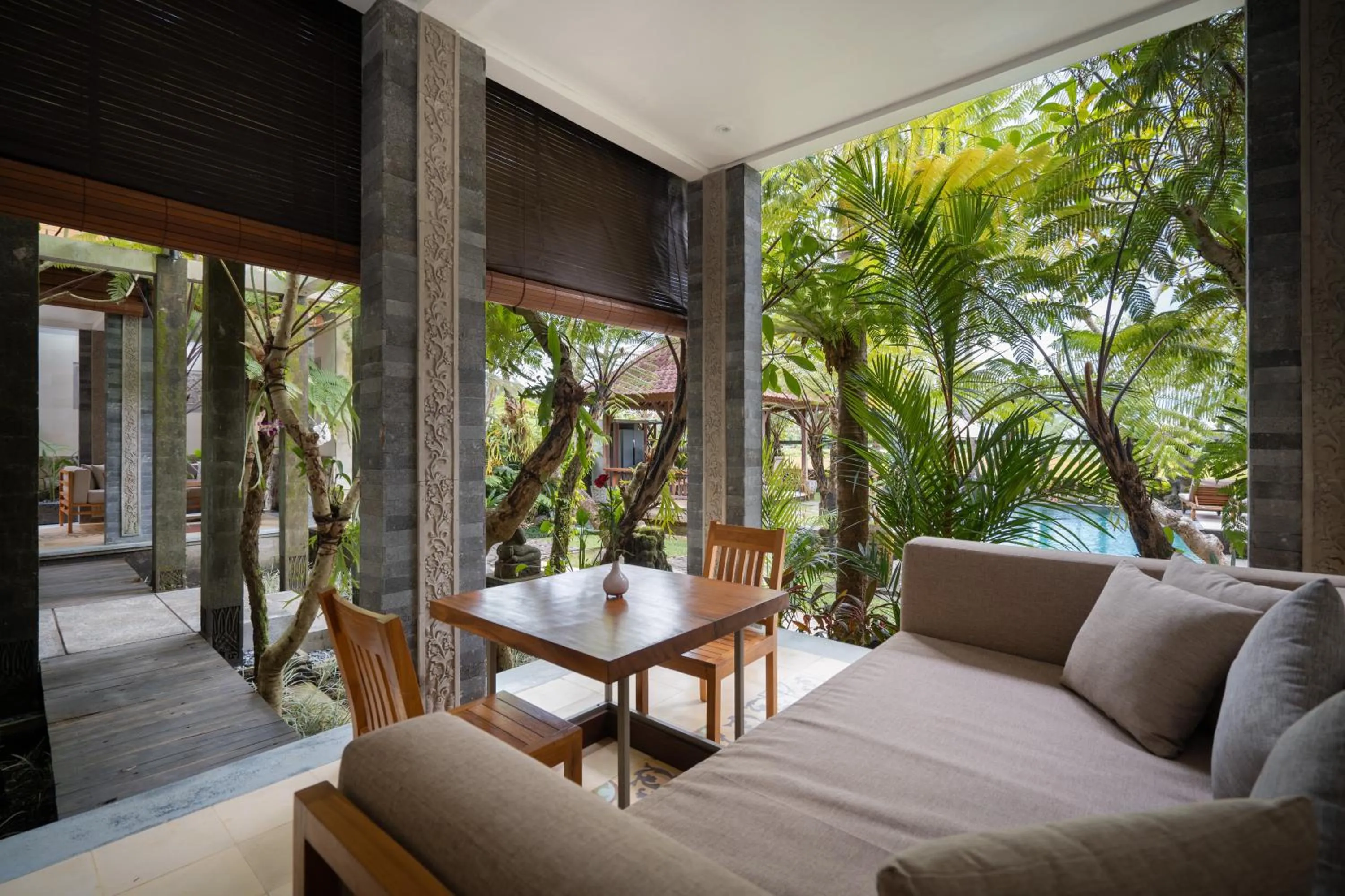 Seating area in Prabhu Ubud Villa