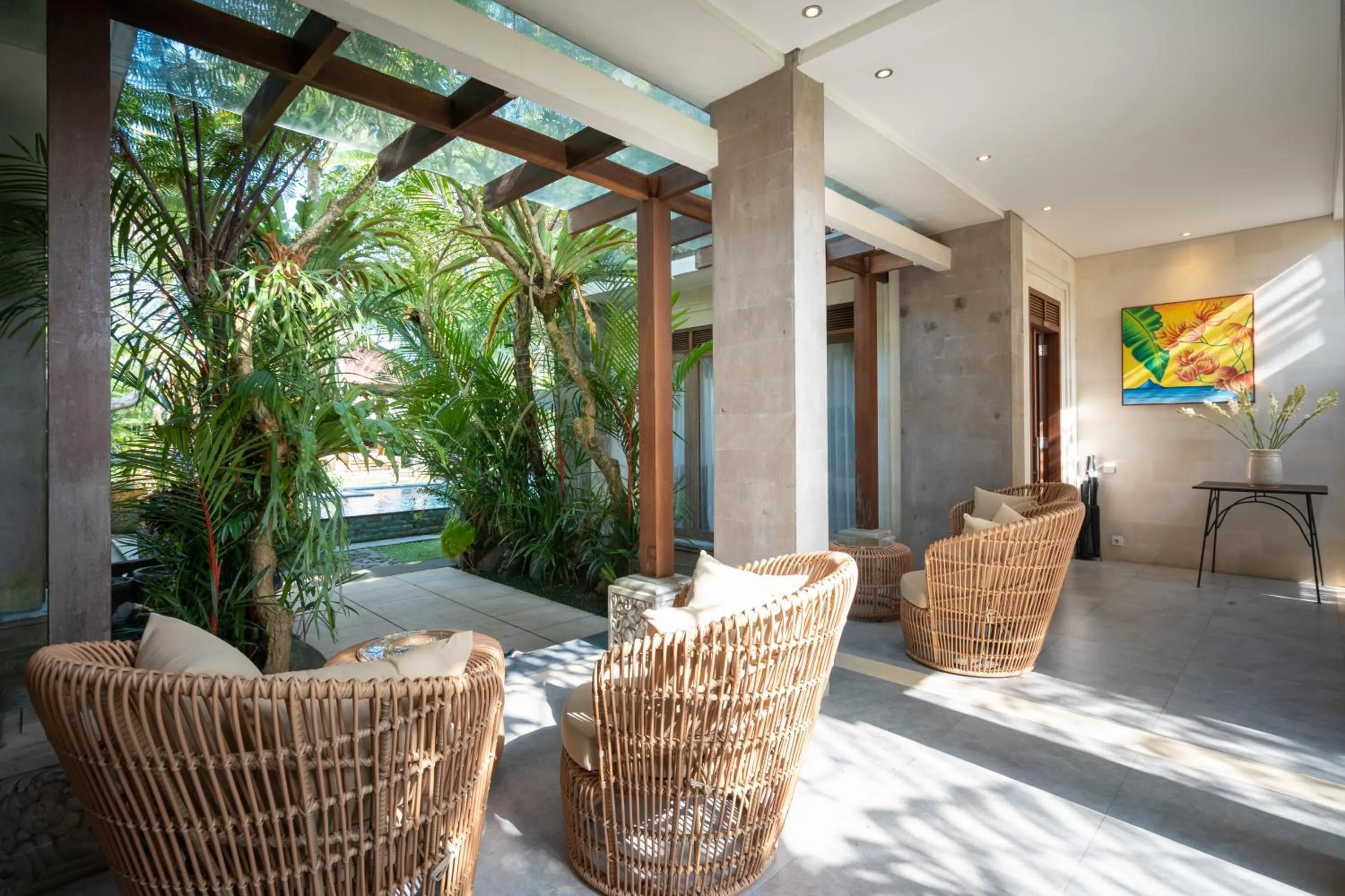 Garden view in Prabhu Ubud Villa