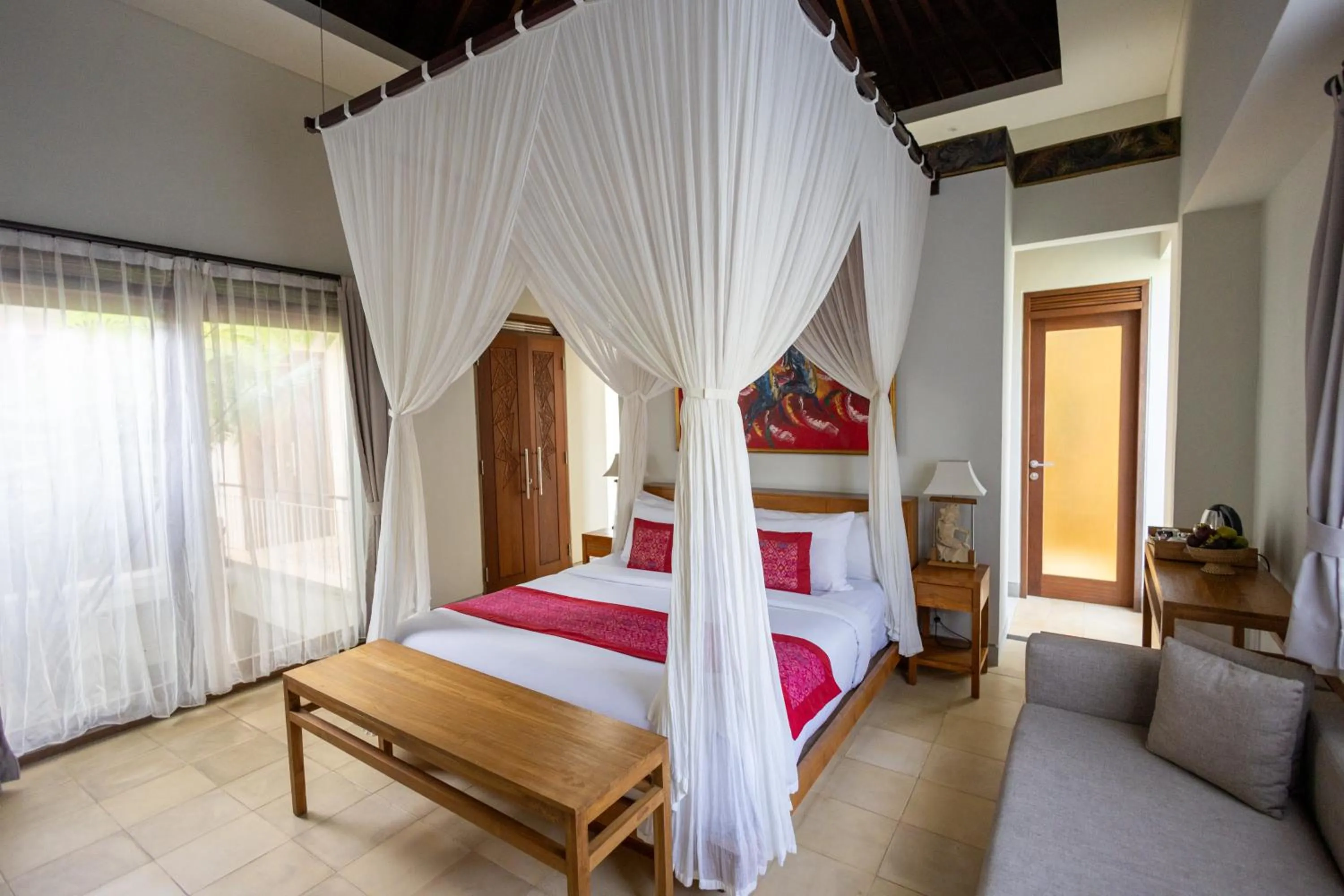 Photo of the whole room, Bed in Prabhu Ubud Villa
