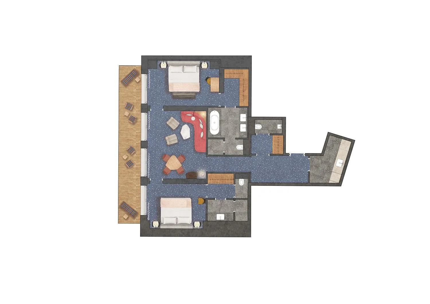 Floor plan in Hotel Le Coucou Méribel