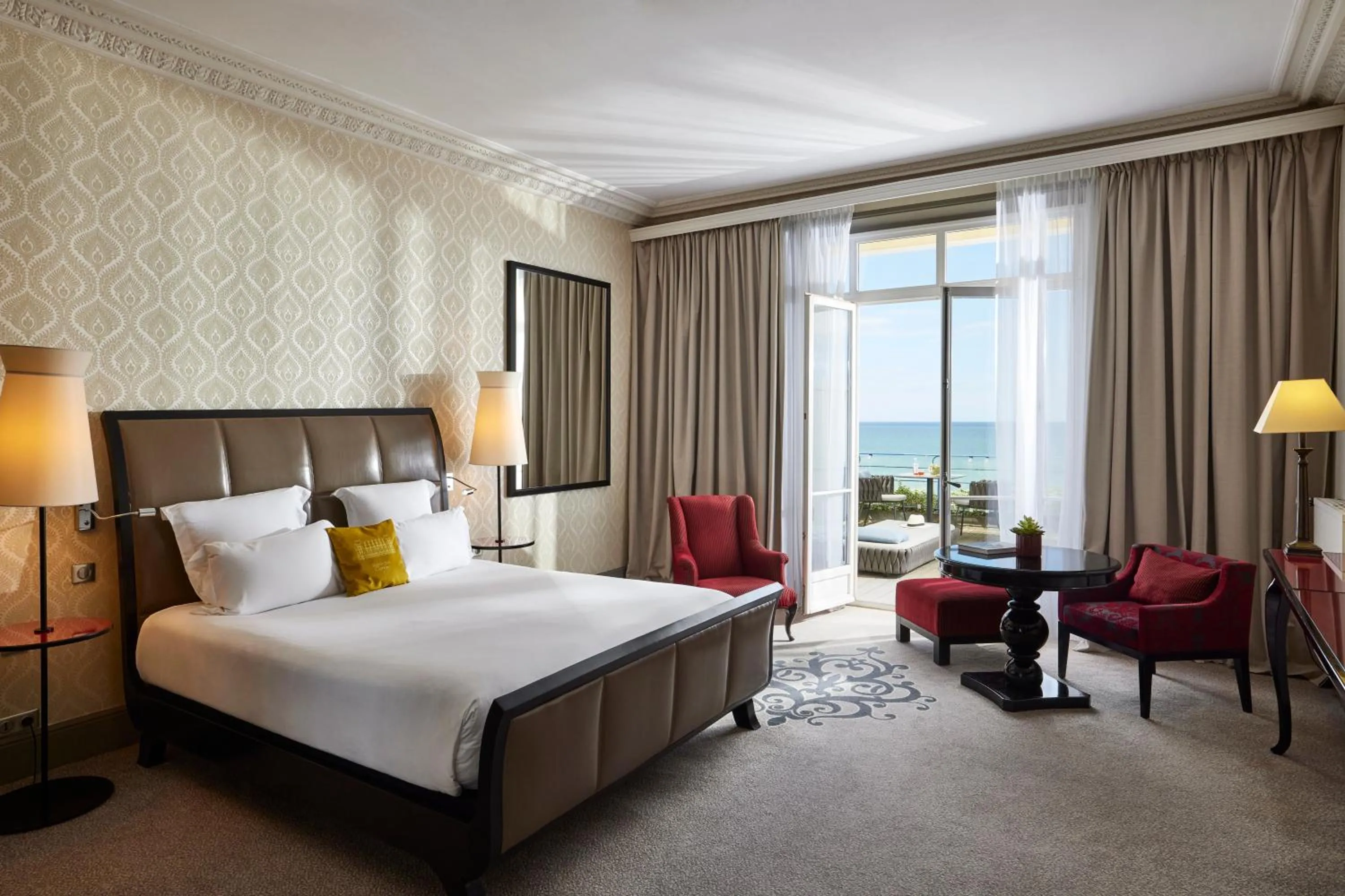 Seating area, Bed in Le Grand Hotel de Cabourg - MGallery Collection