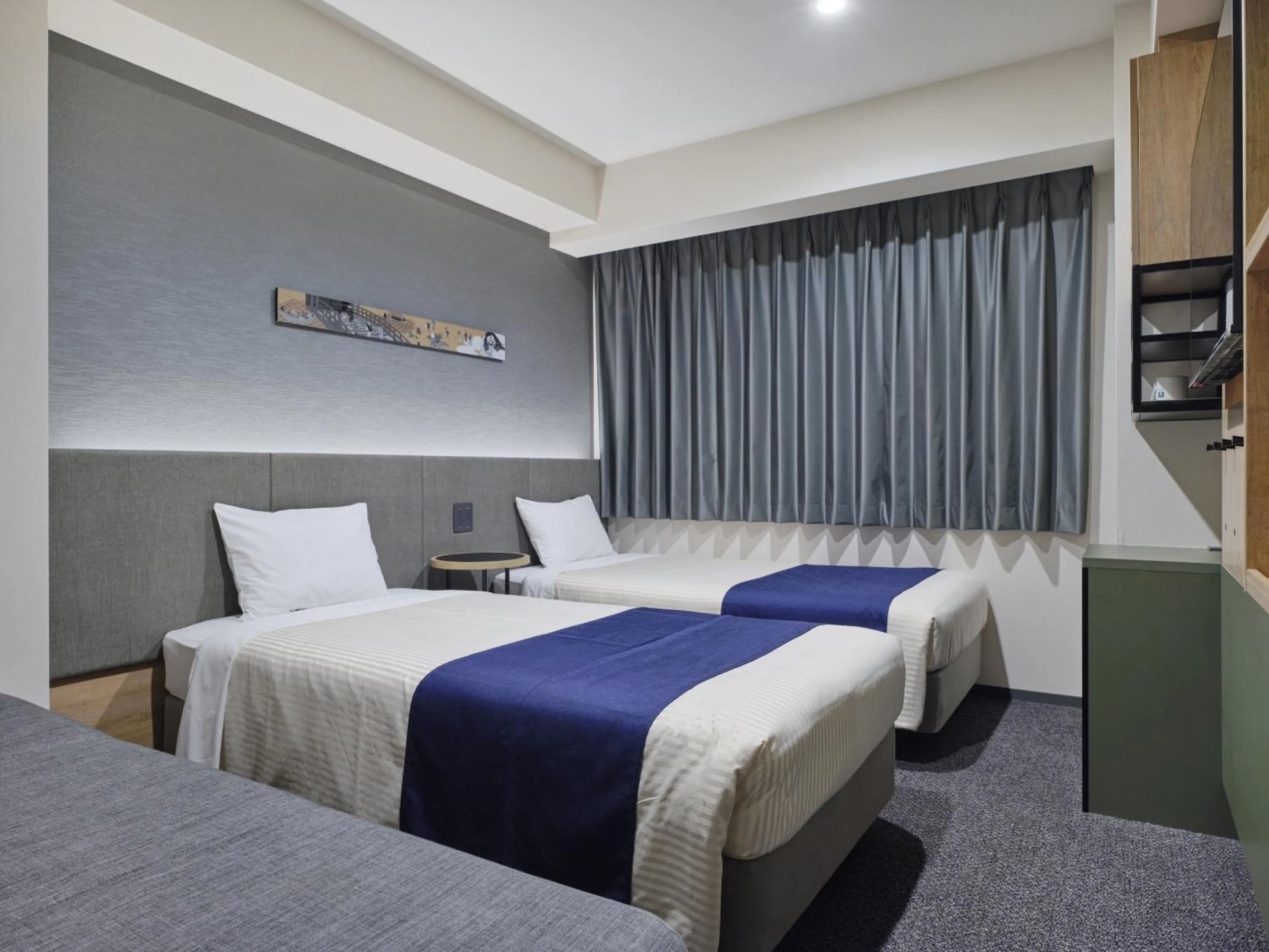 Bed in hotel MONday Akihabara Asakusabashi