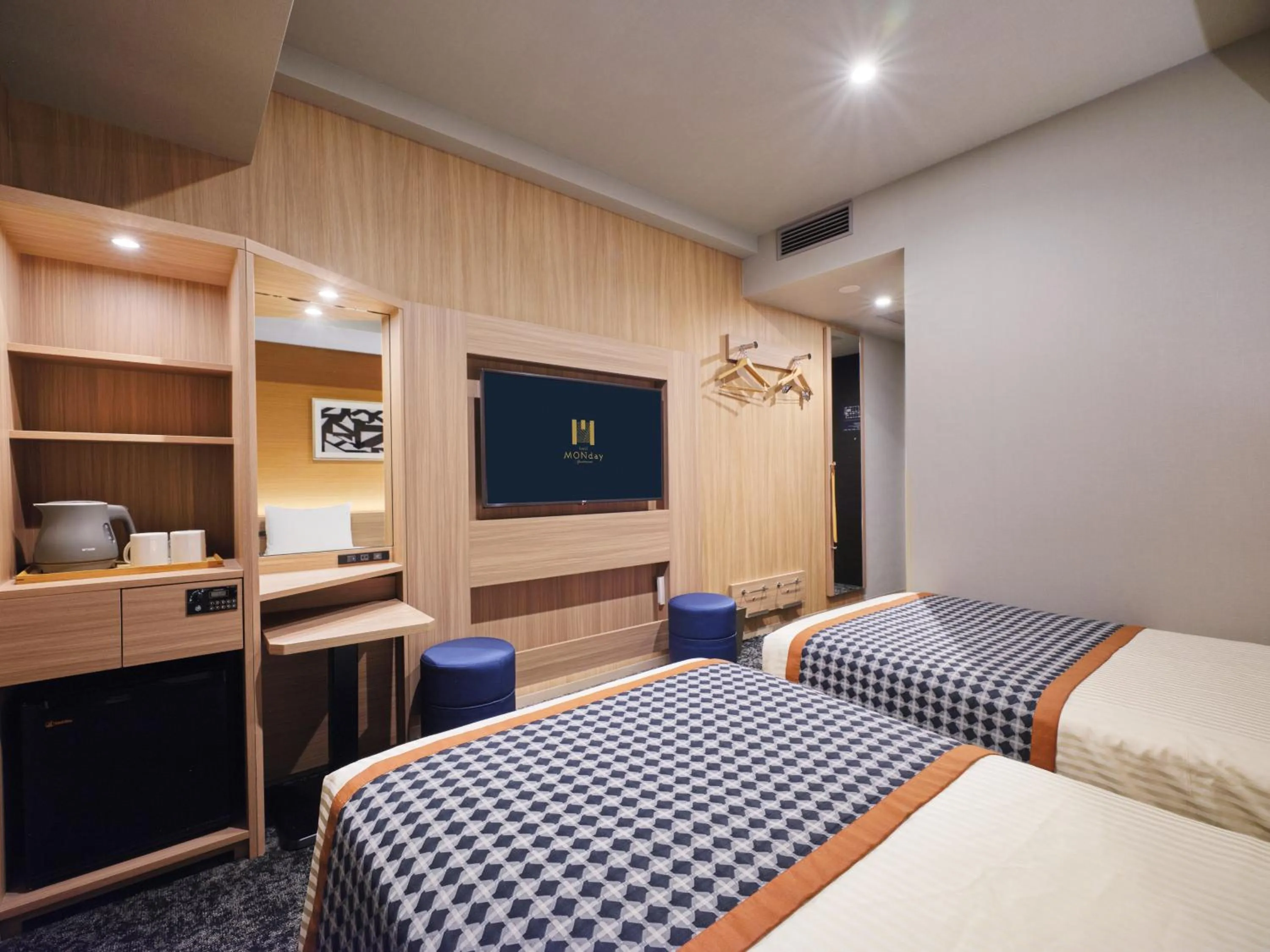 Bed in hotel MONday Asakusa