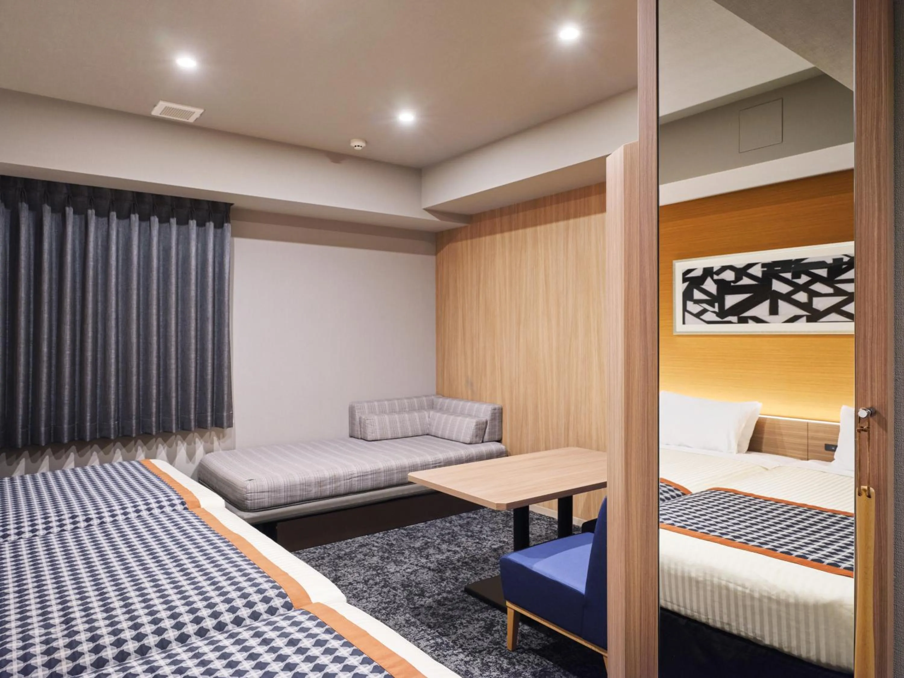 Bed in hotel MONday Asakusa