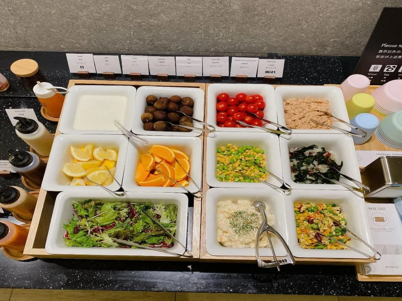 Buffet breakfast in hotel MONday Asakusa