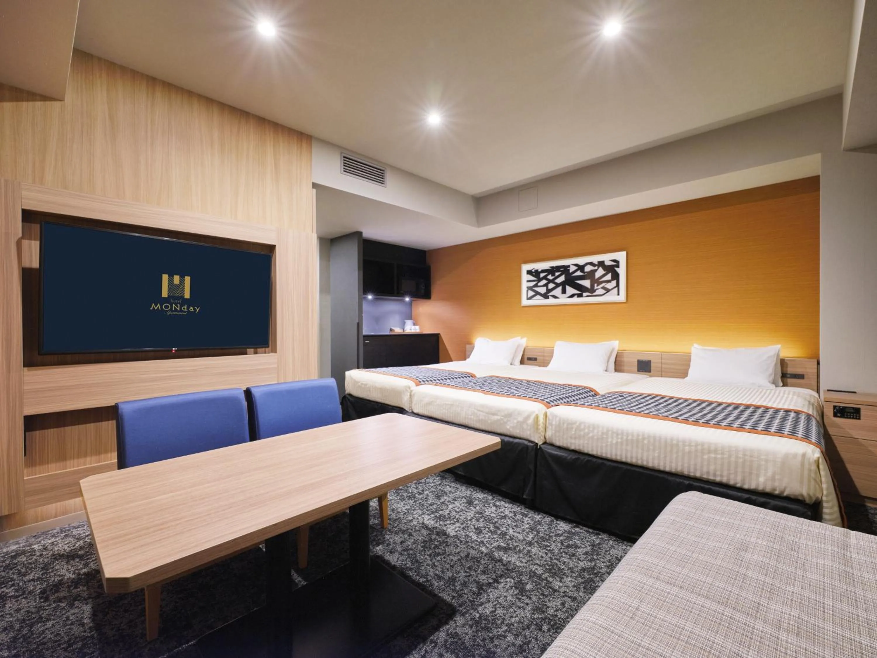 Bed in hotel MONday Asakusa