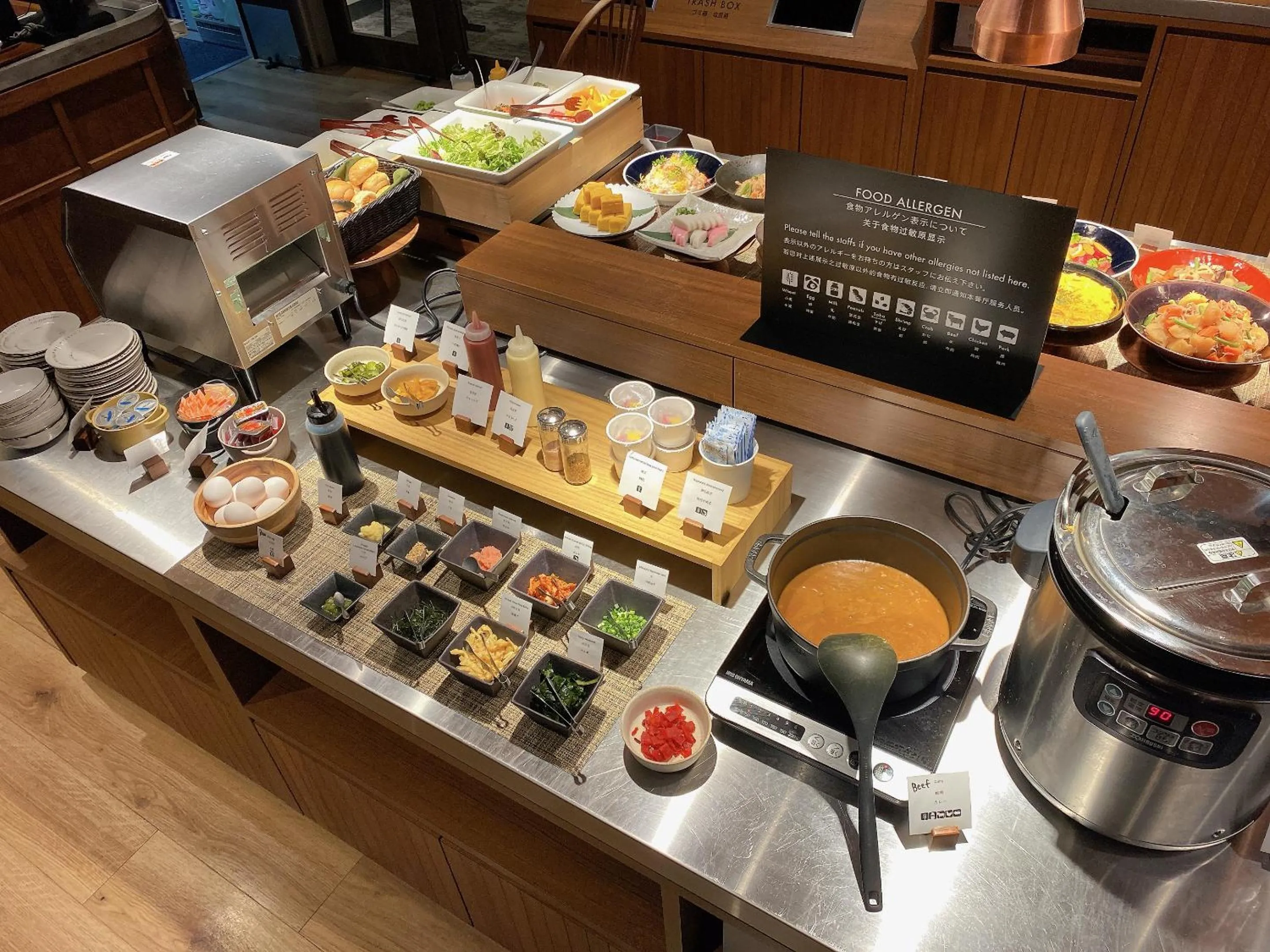Buffet breakfast in hotel MONday Premium Ueno Okachimachi