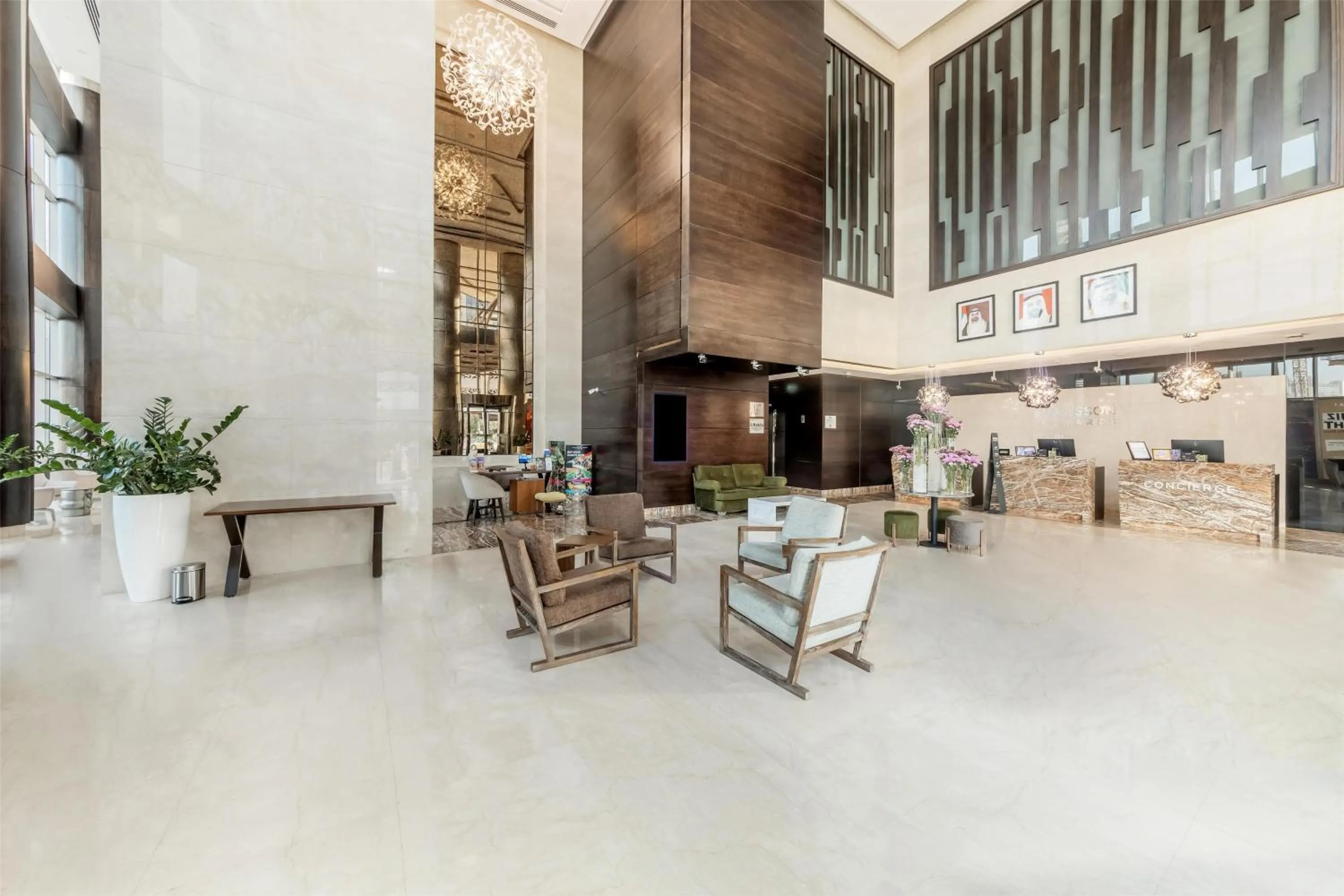 Lobby or reception in Radisson Blu Hotel, Dubai Canal View