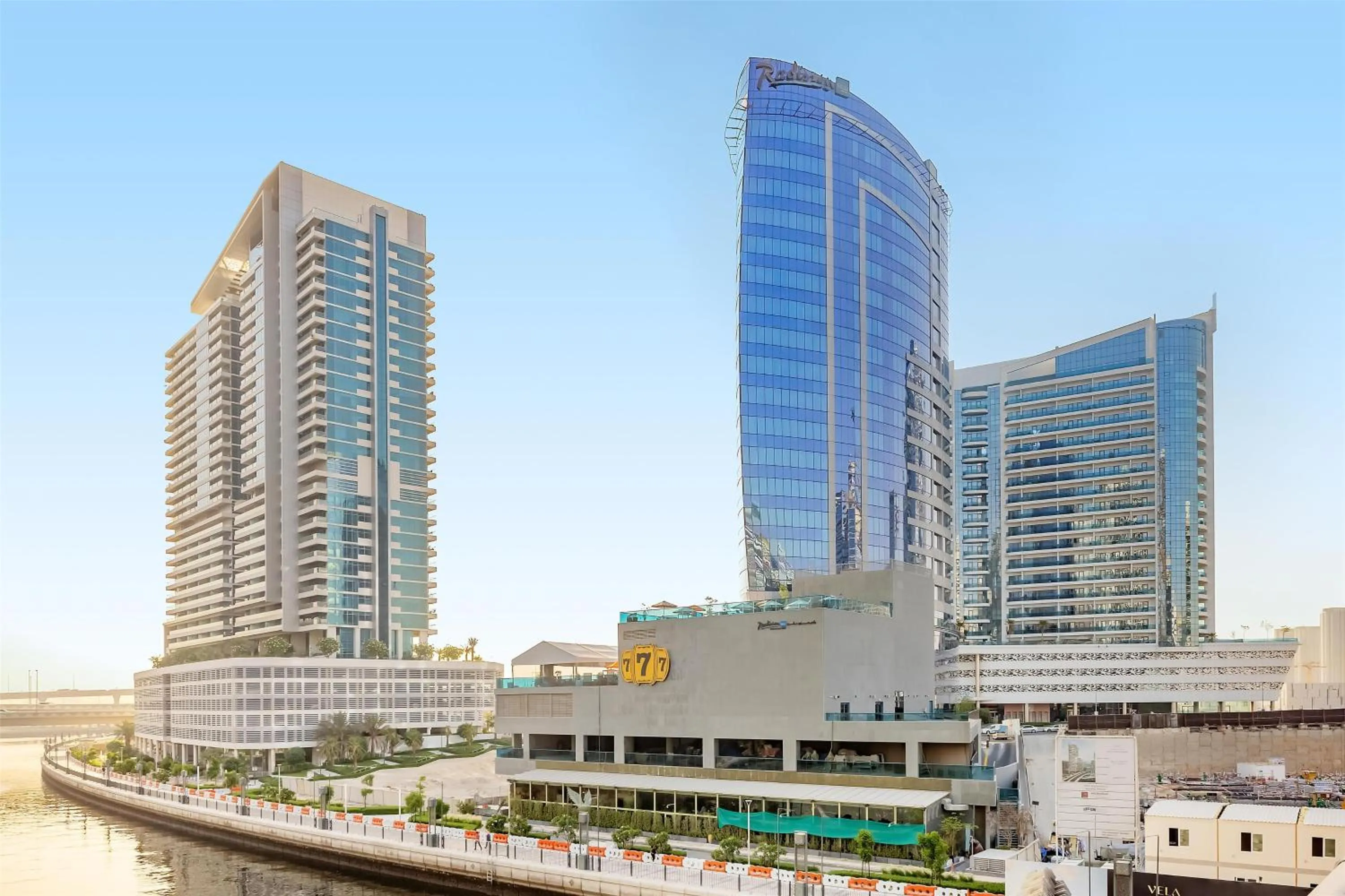 Property building in Radisson Blu Hotel, Dubai Canal View