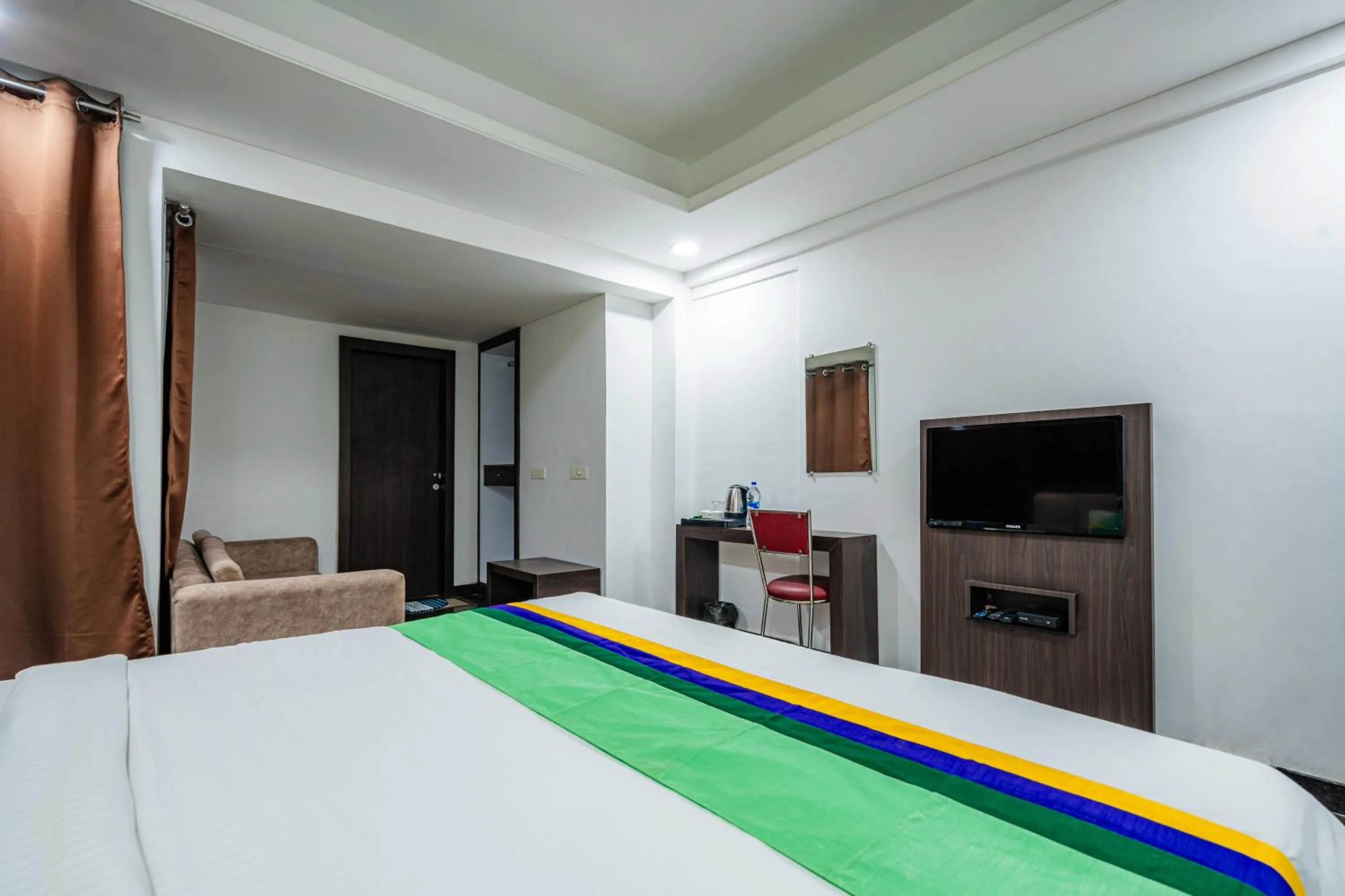 Bedroom, Bed in Treebo Silver Apartment