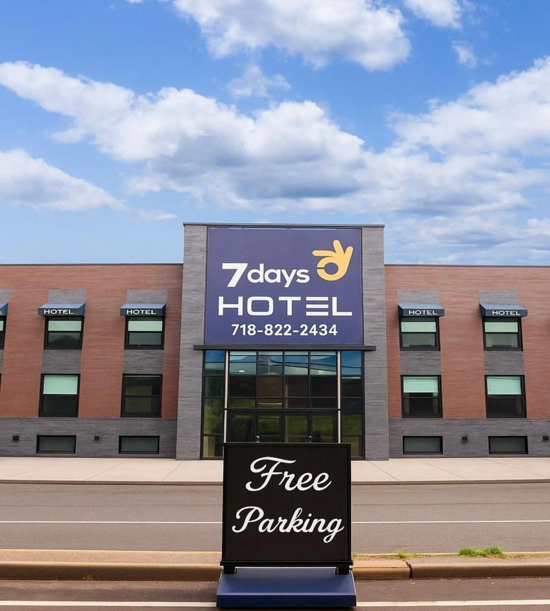 Property building in 7 Days Hotel