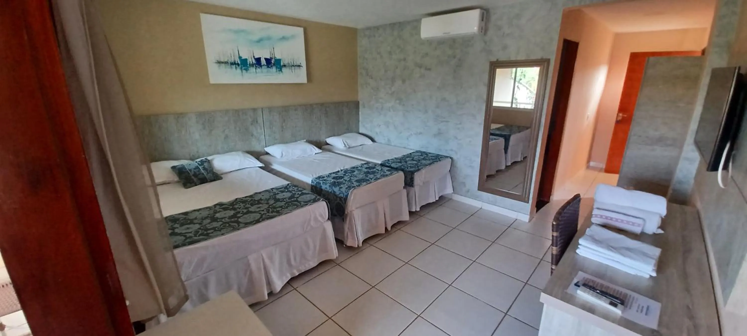 Bed in Pousada Porto das Dunas