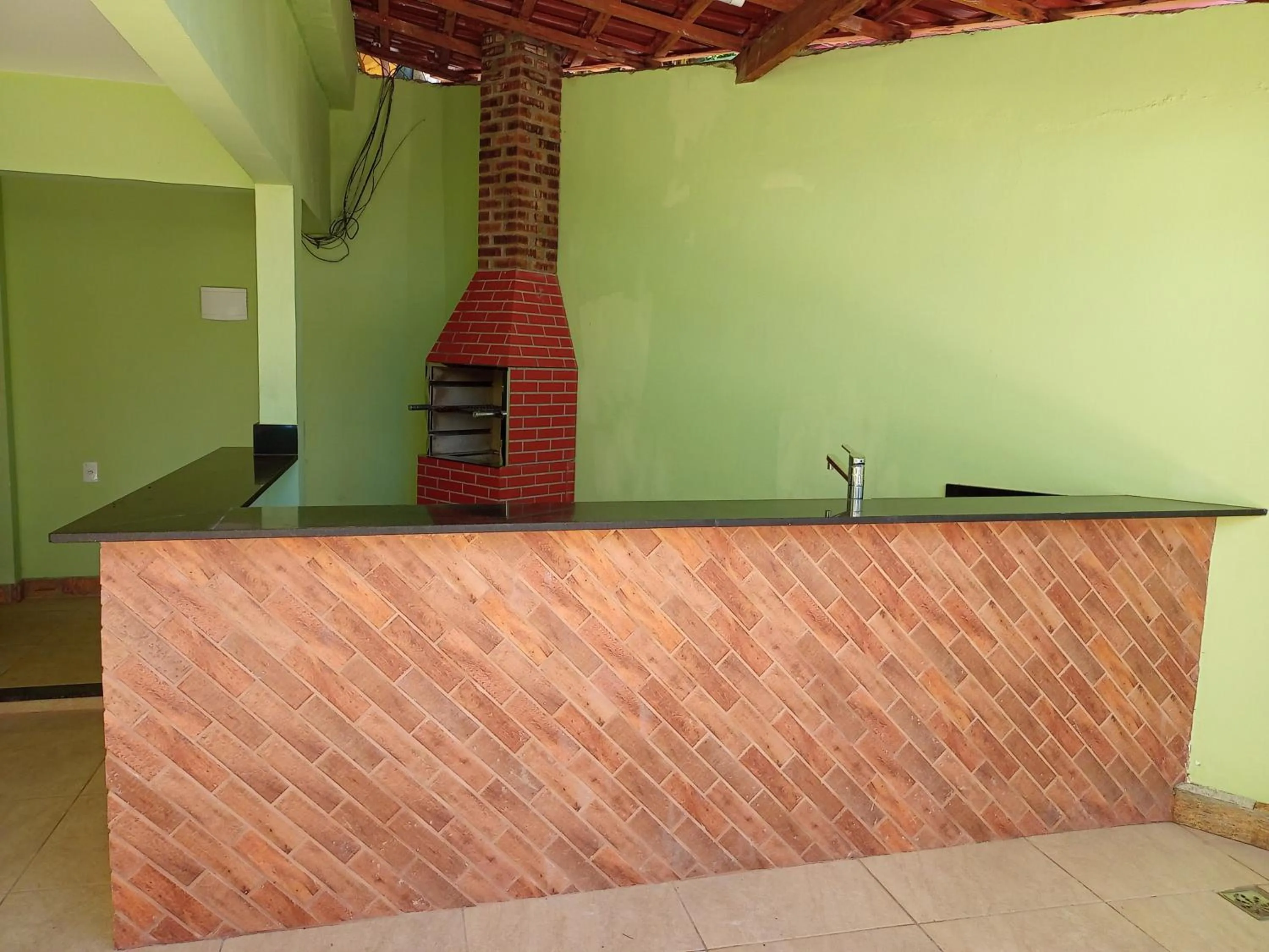 BBQ facilities in Pousada Queiroz