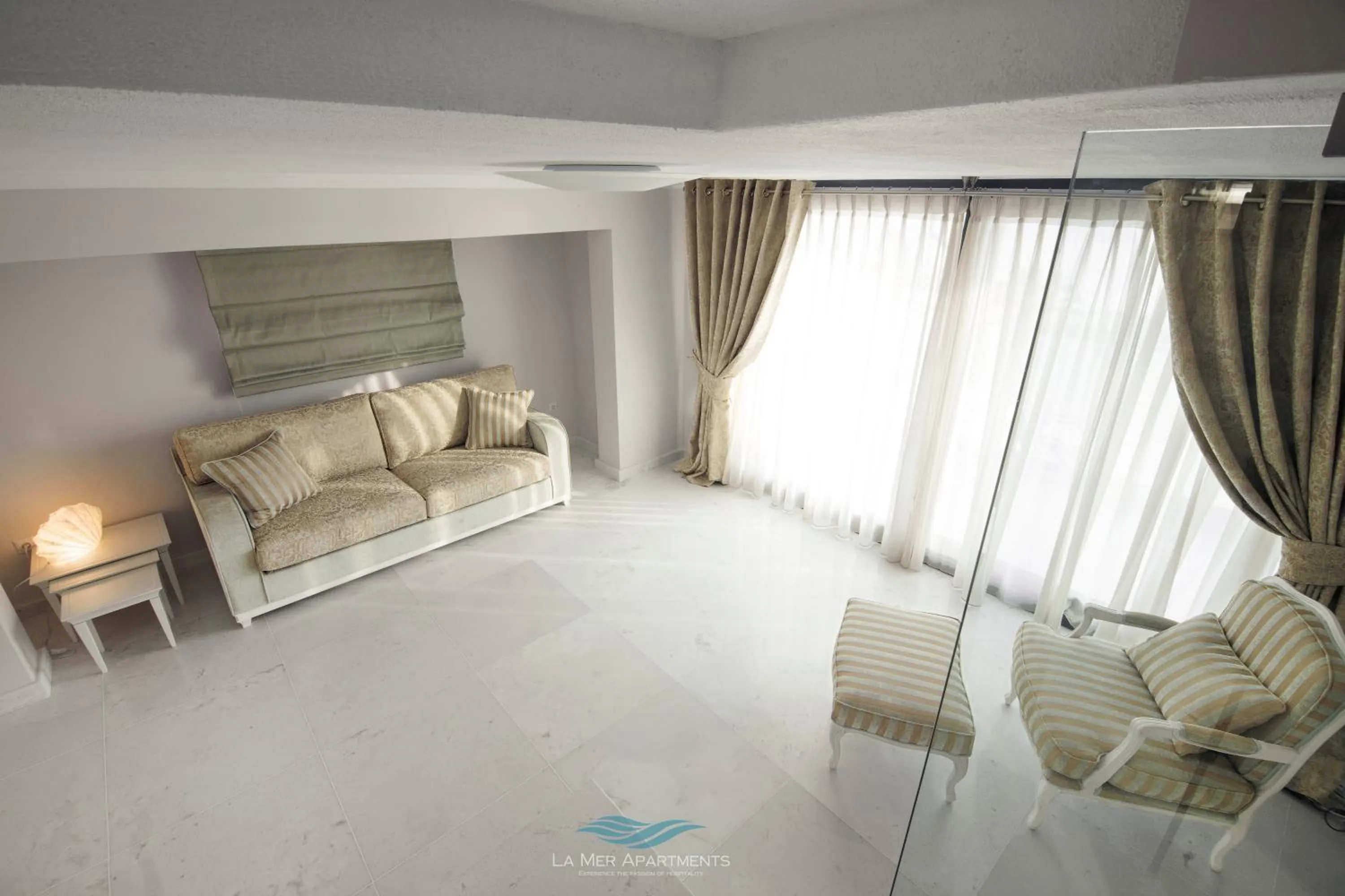 Living room in La Mer Apartments