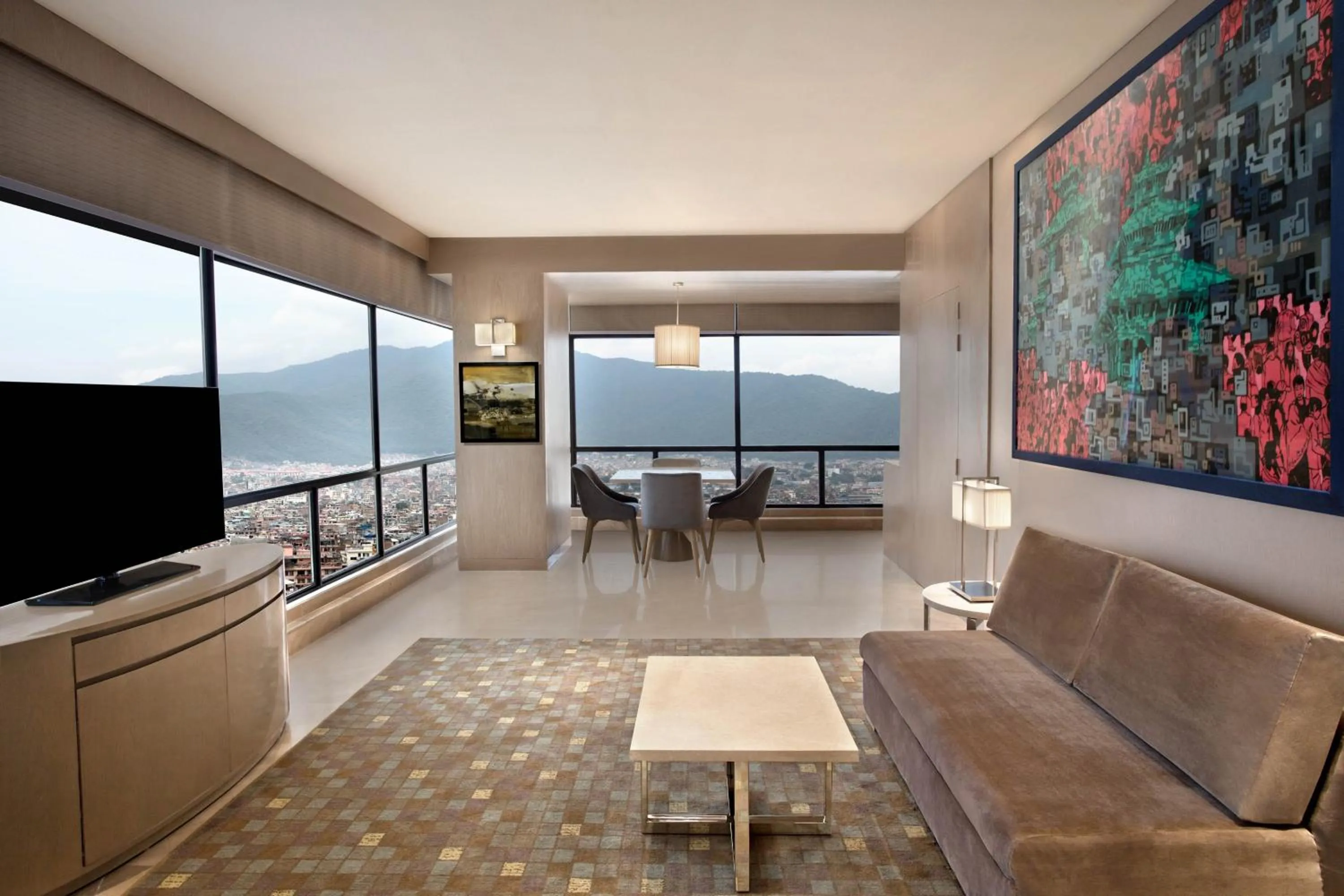 Living room in Aloft Kathmandu Thamel