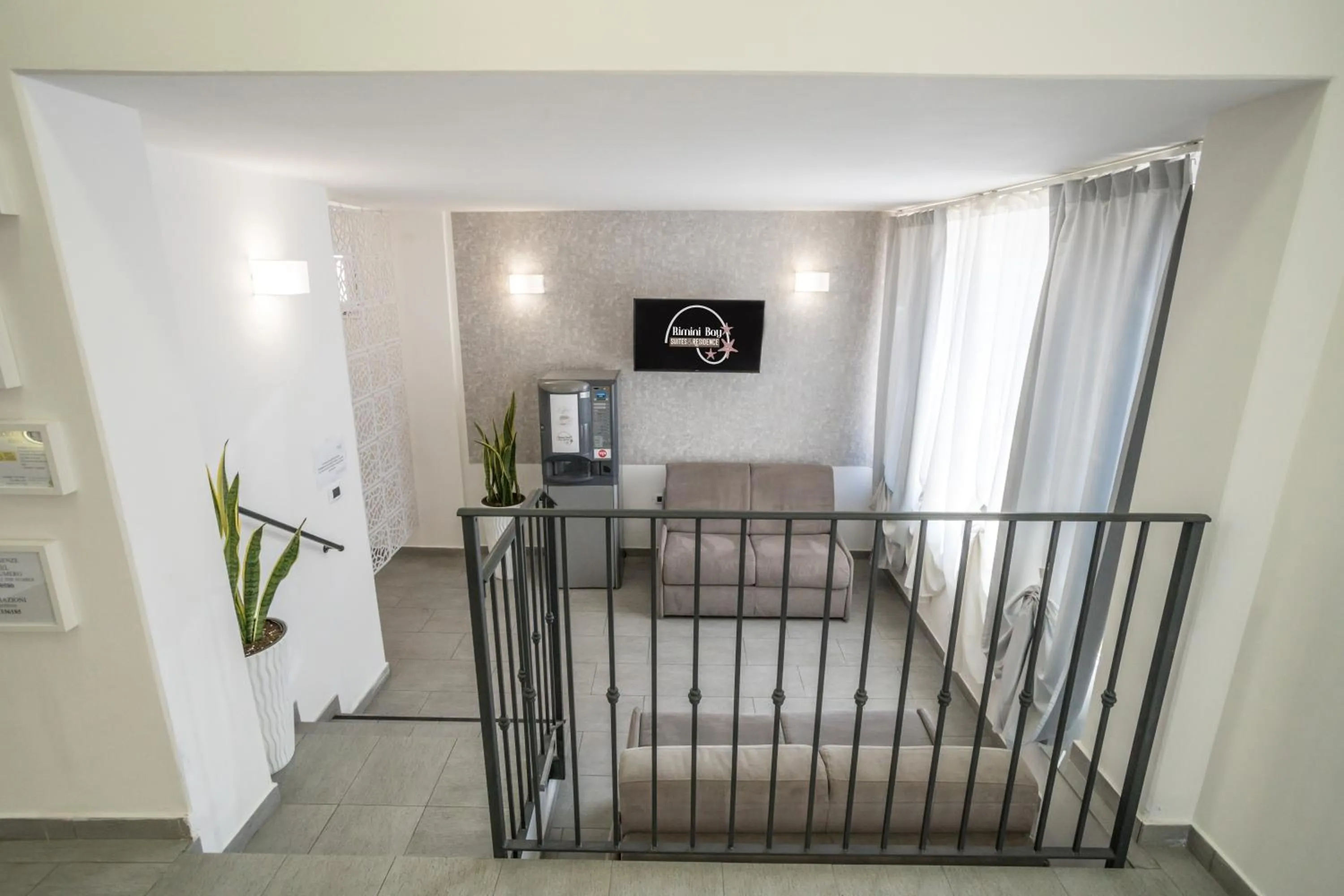 Communal lounge/ TV room, Bed in Rimini Bay Suites&Residence