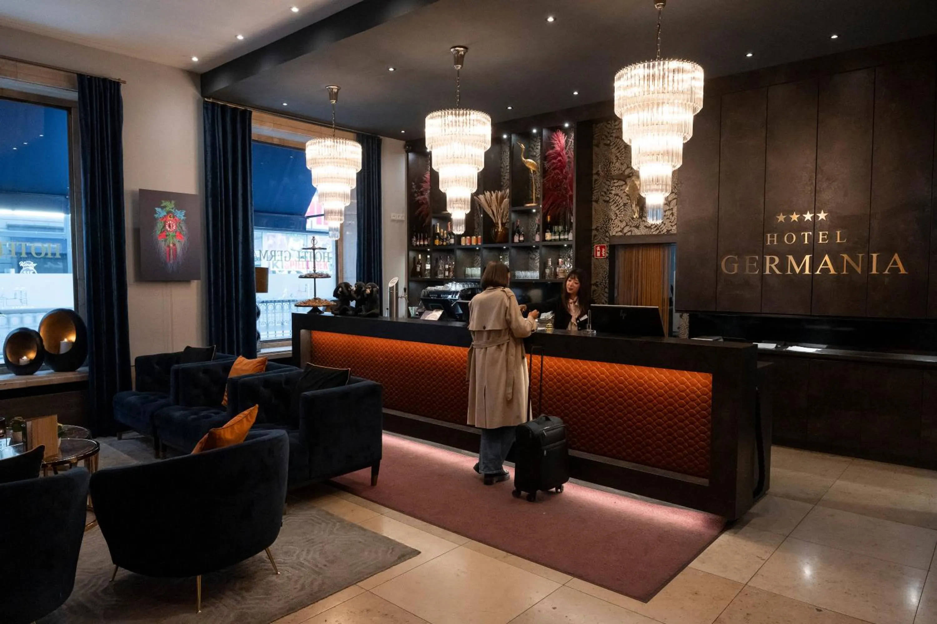 Lobby or reception in Boutique Hotel Germania