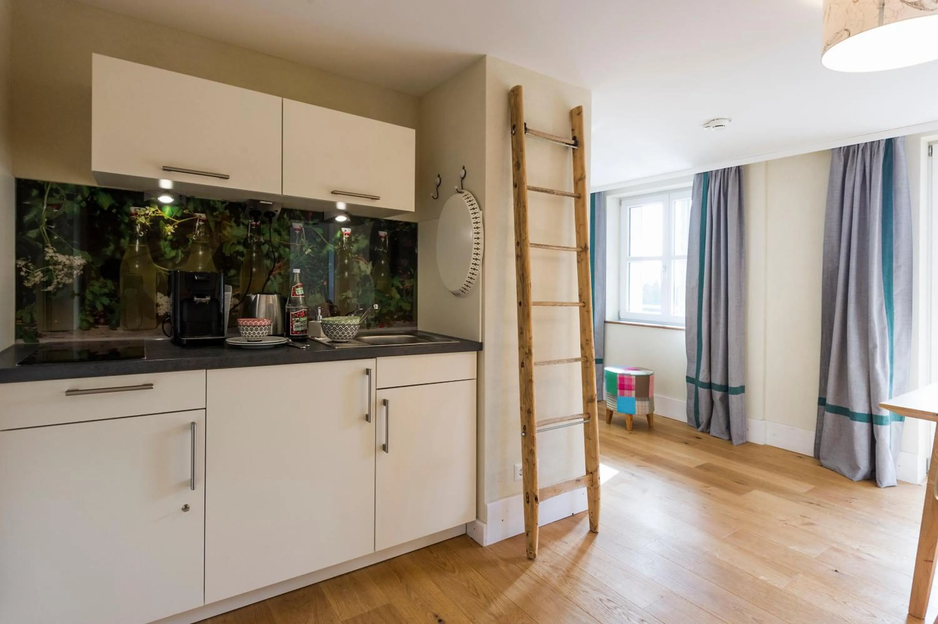 Kitchen or kitchenette in Berghaus Freiburg - Appartement Hotel auf dem Schauinsland