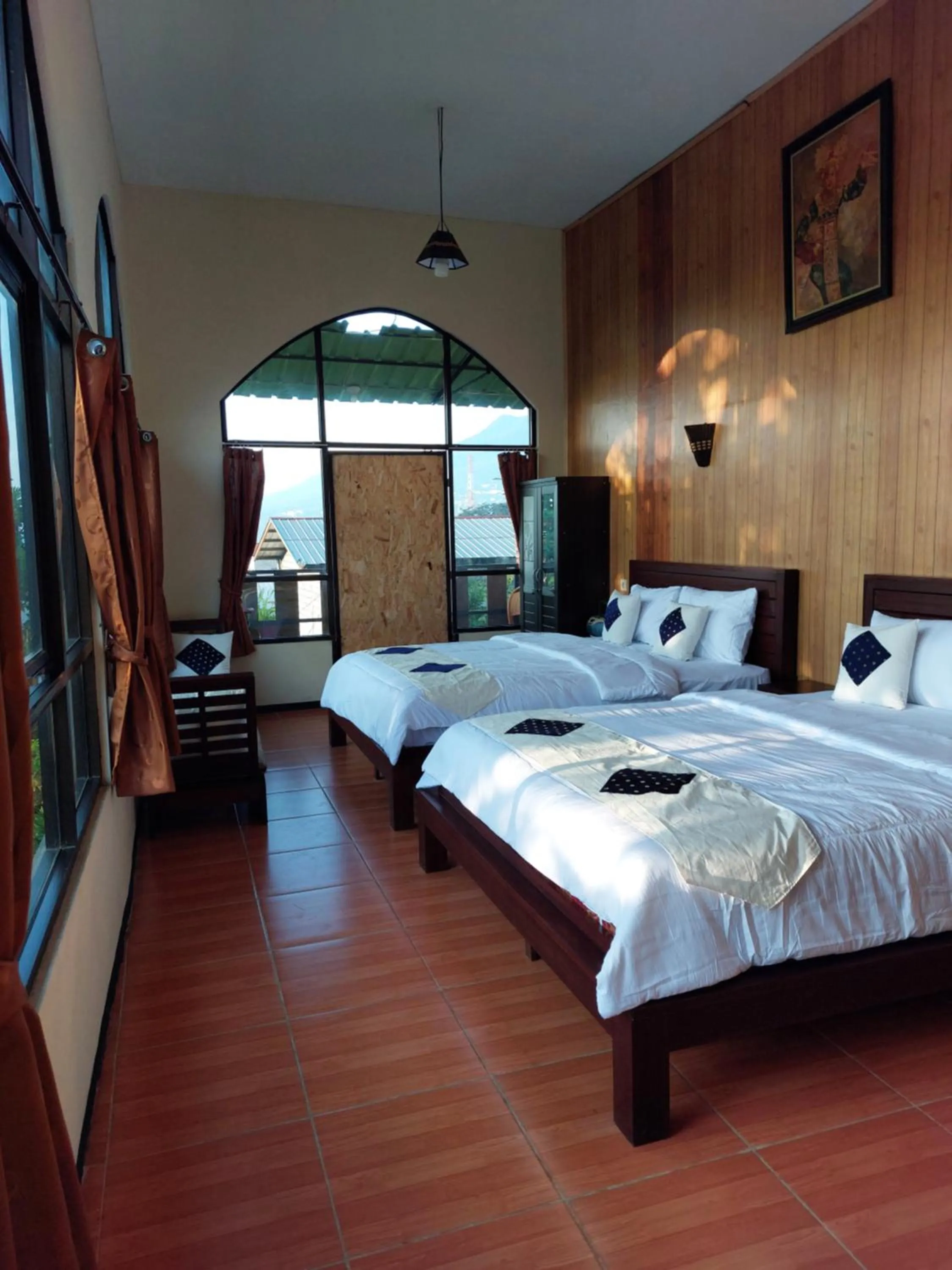 Bed in Bliss family cottage Batu