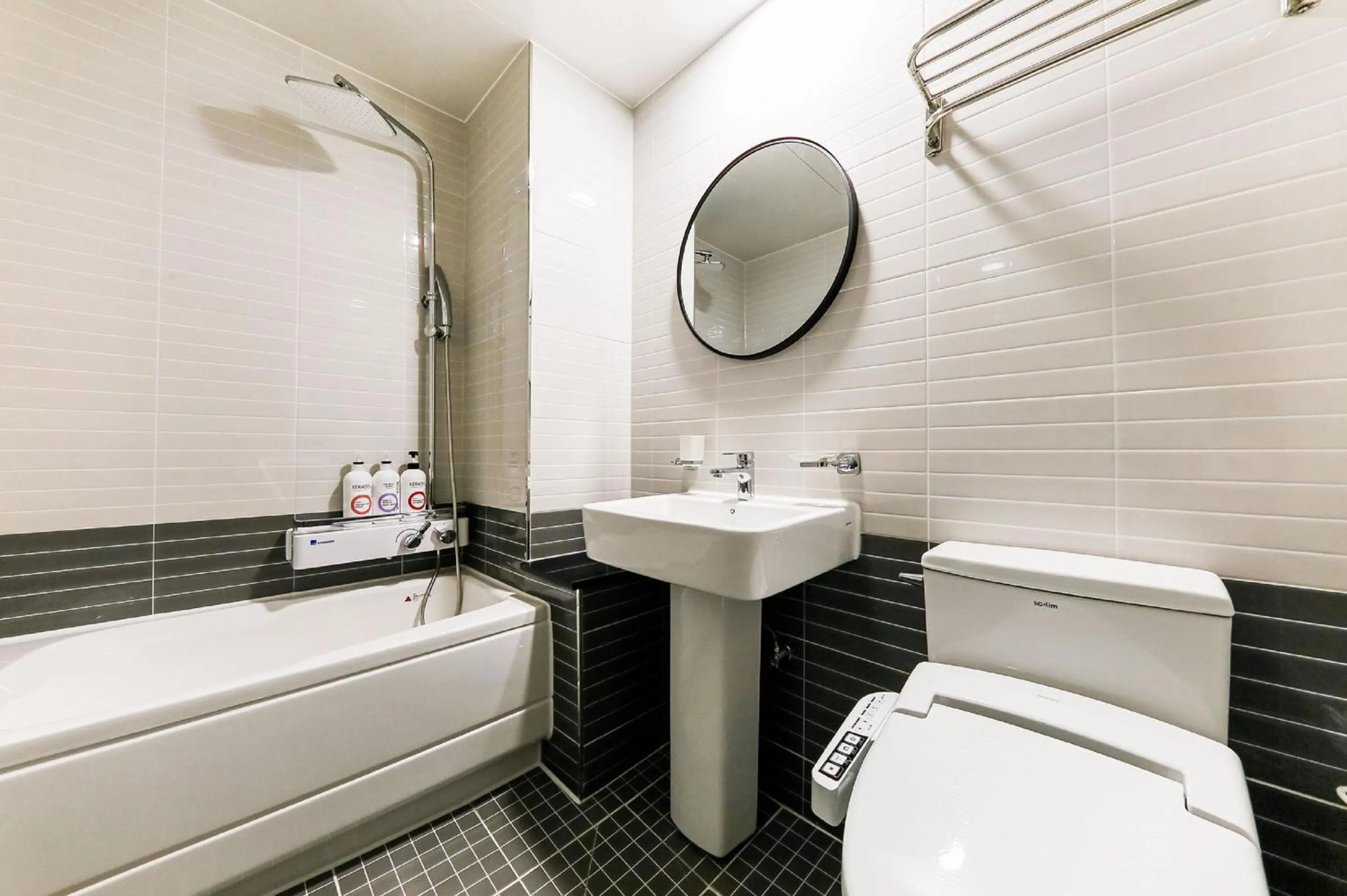 Bathroom in hotel box