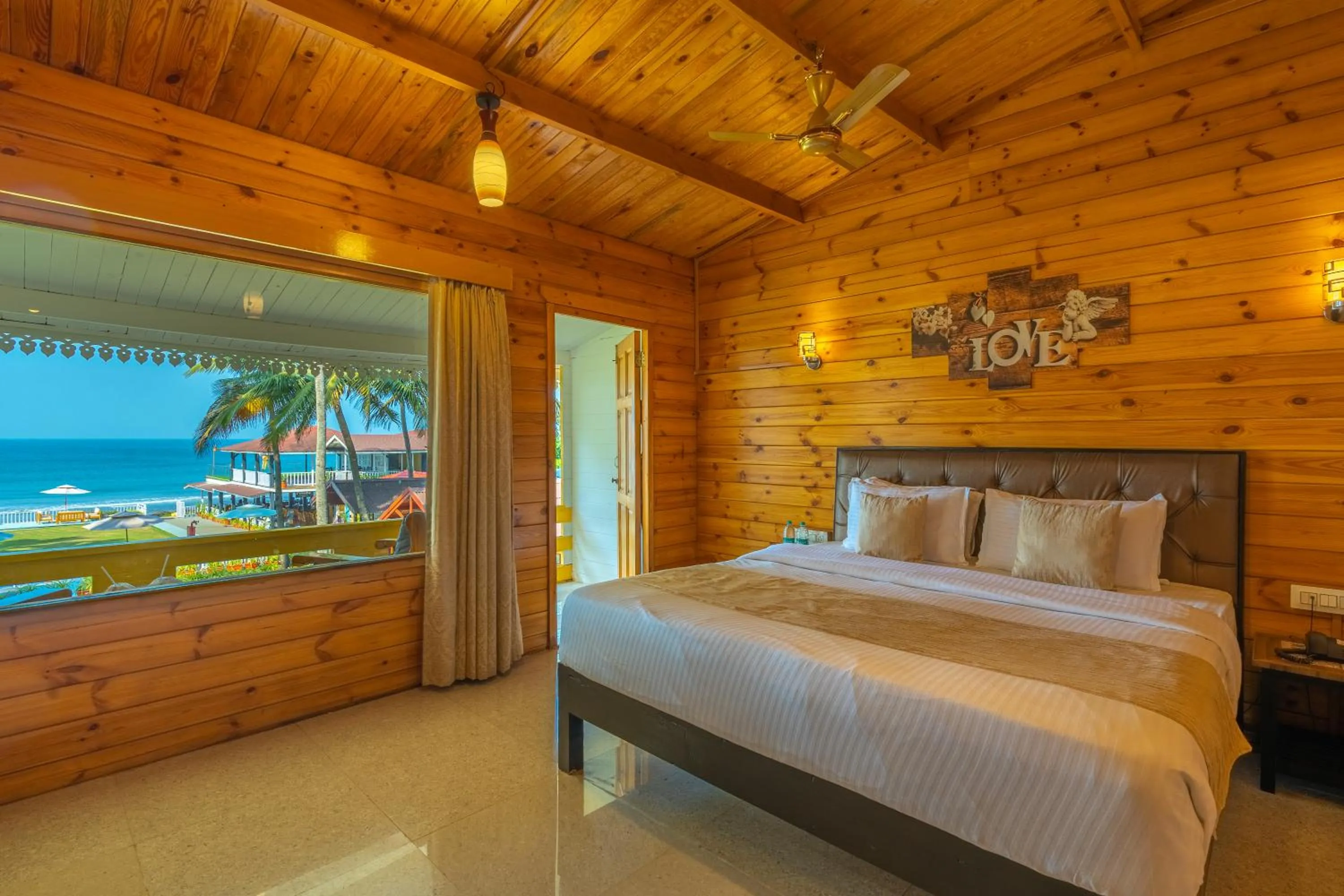 Bedroom, Bed in La Cabana Beach & Spa, By Ashvem Beach