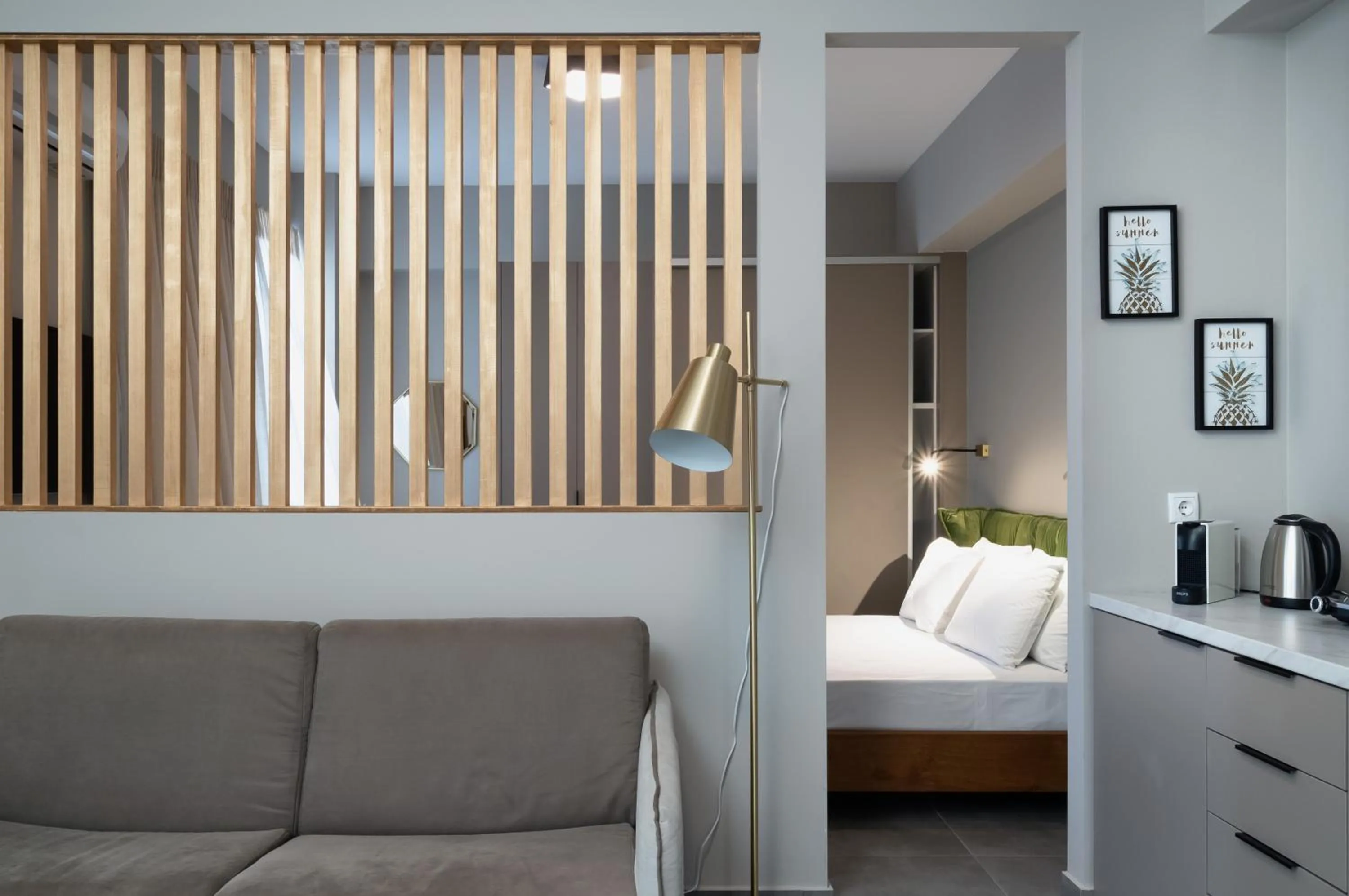 Bed in Ermou Athens City Center Apartment