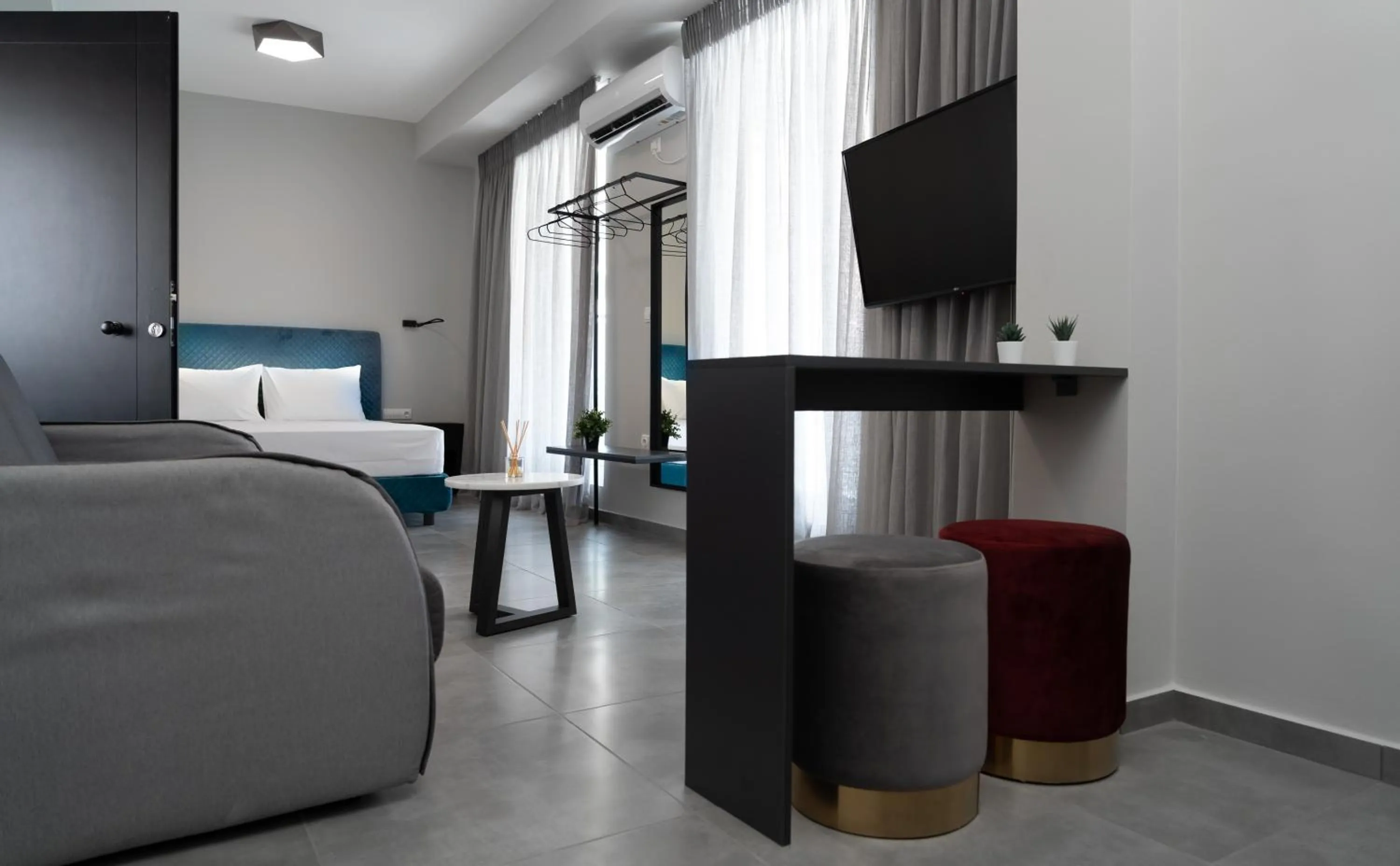 Bed in Ermou Athens City Center Apartment