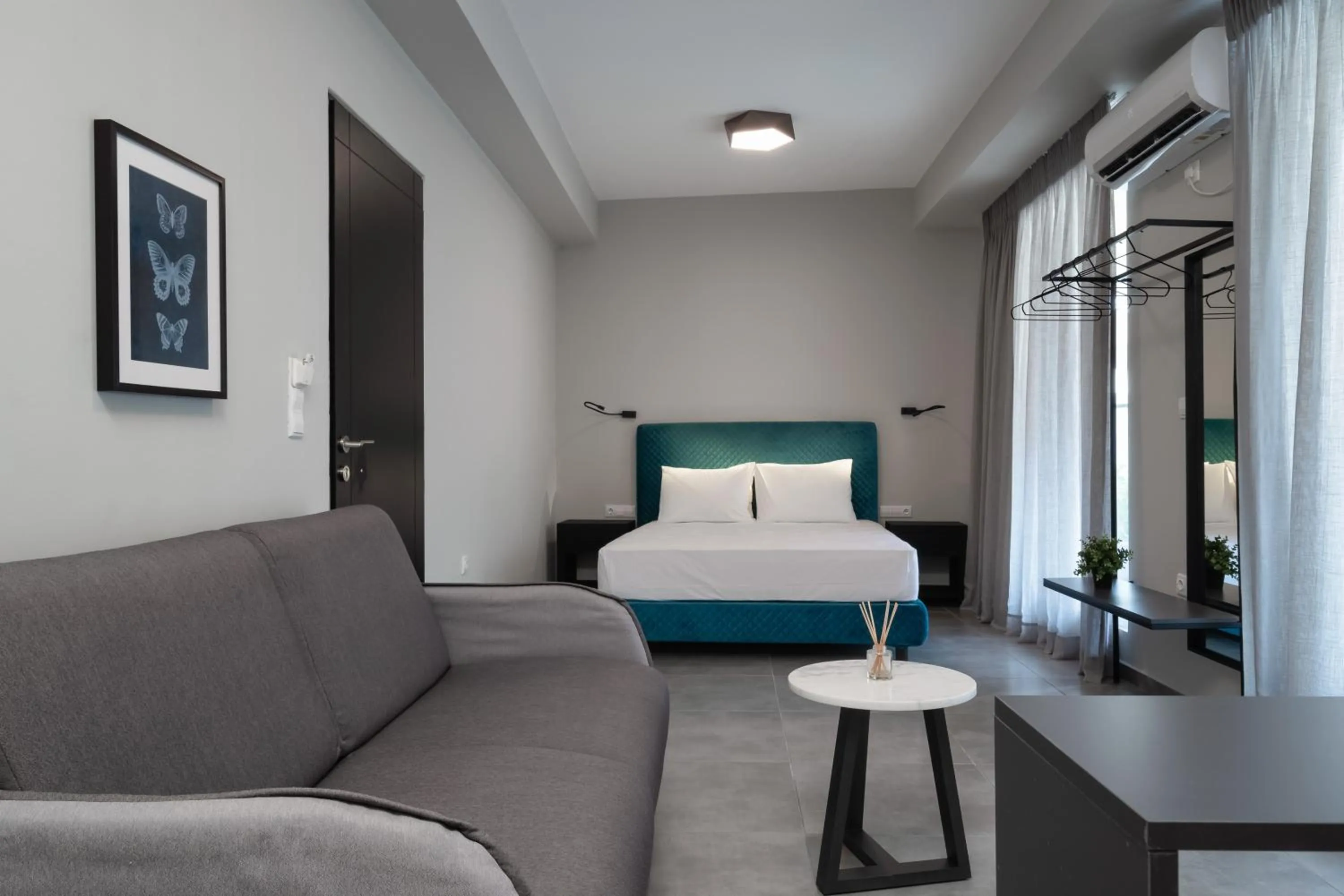 Bed in Ermou Athens City Center Apartment