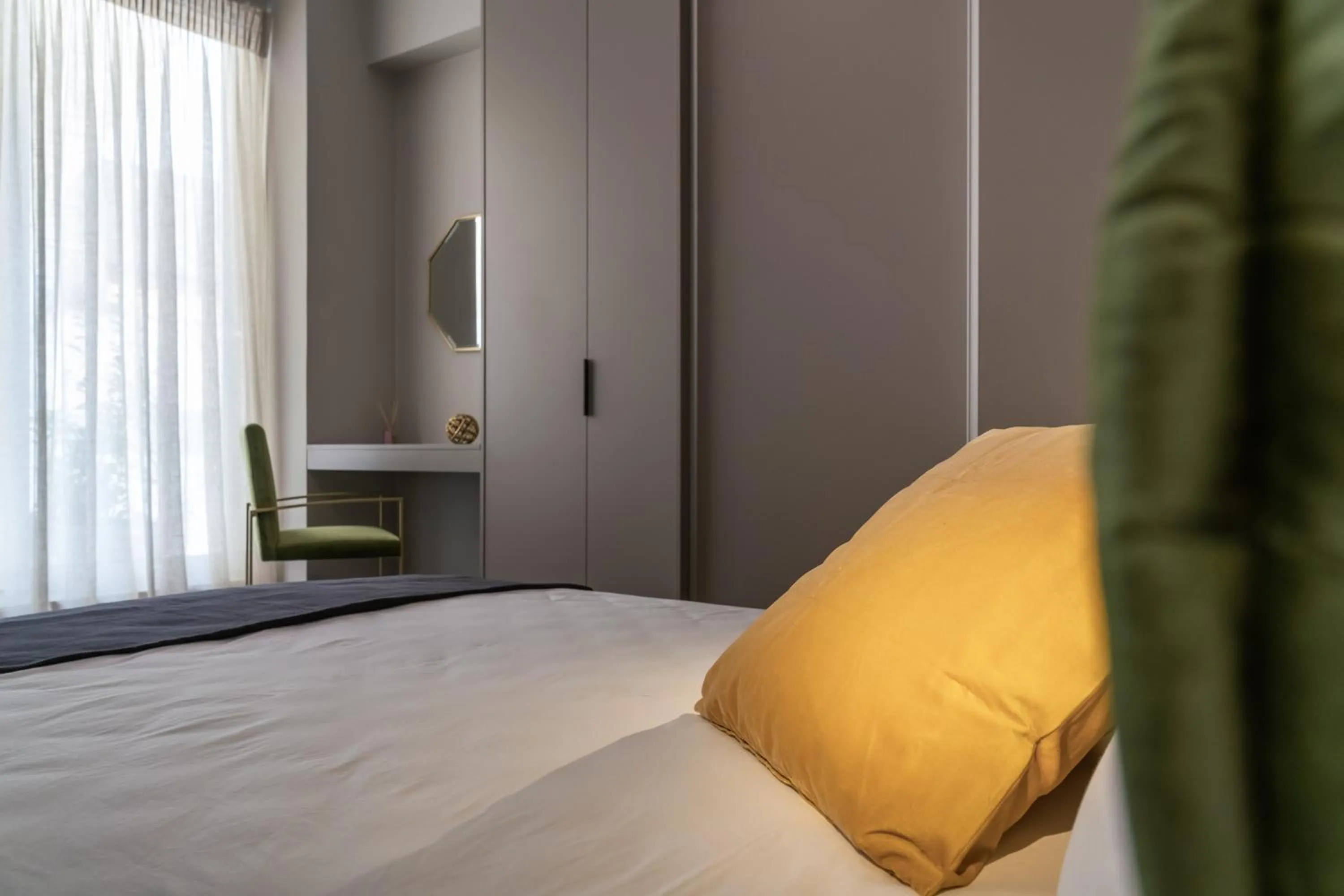 Bed in Ermou Athens City Center Apartment