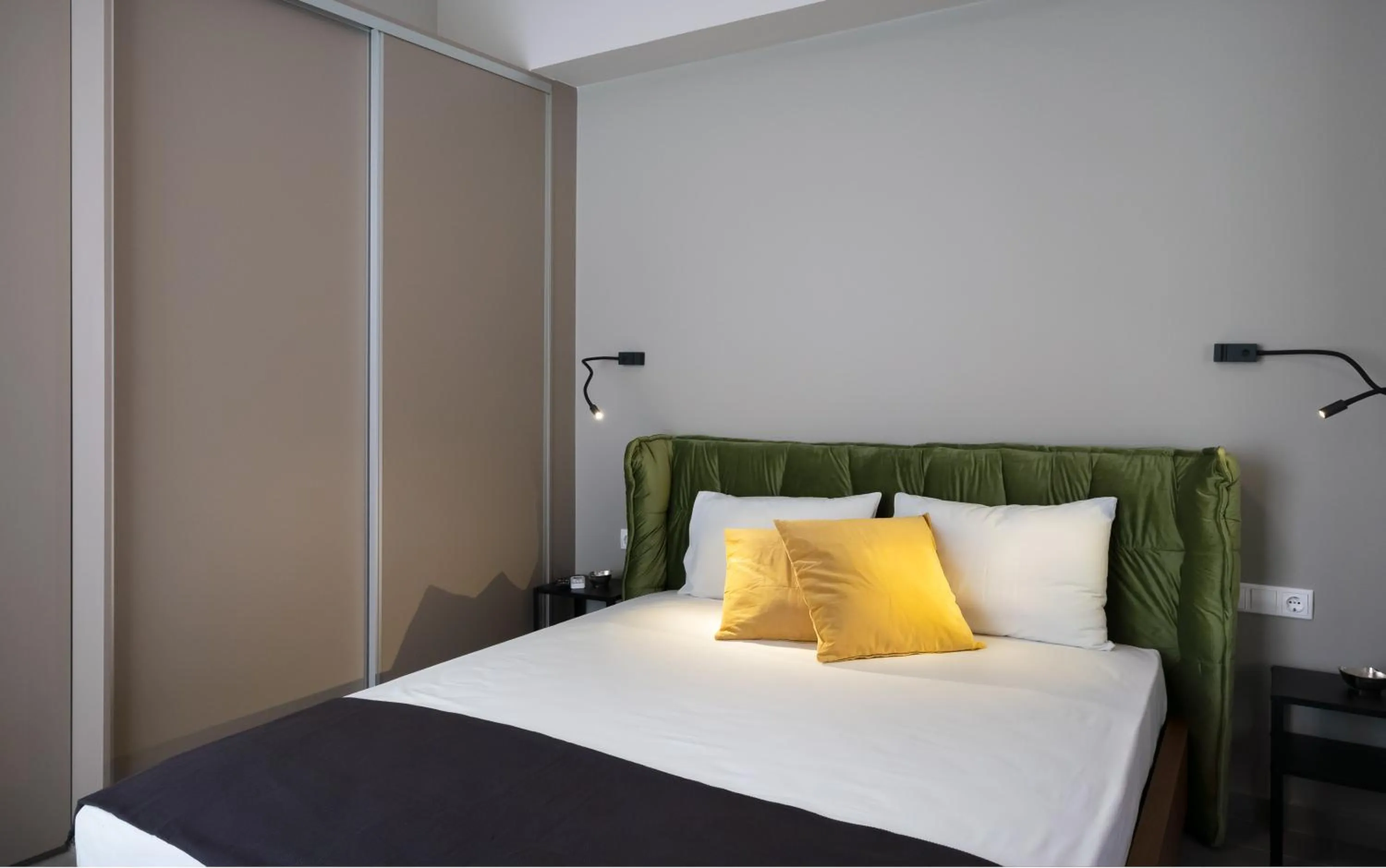 Bed in Ermou Athens City Center Apartment