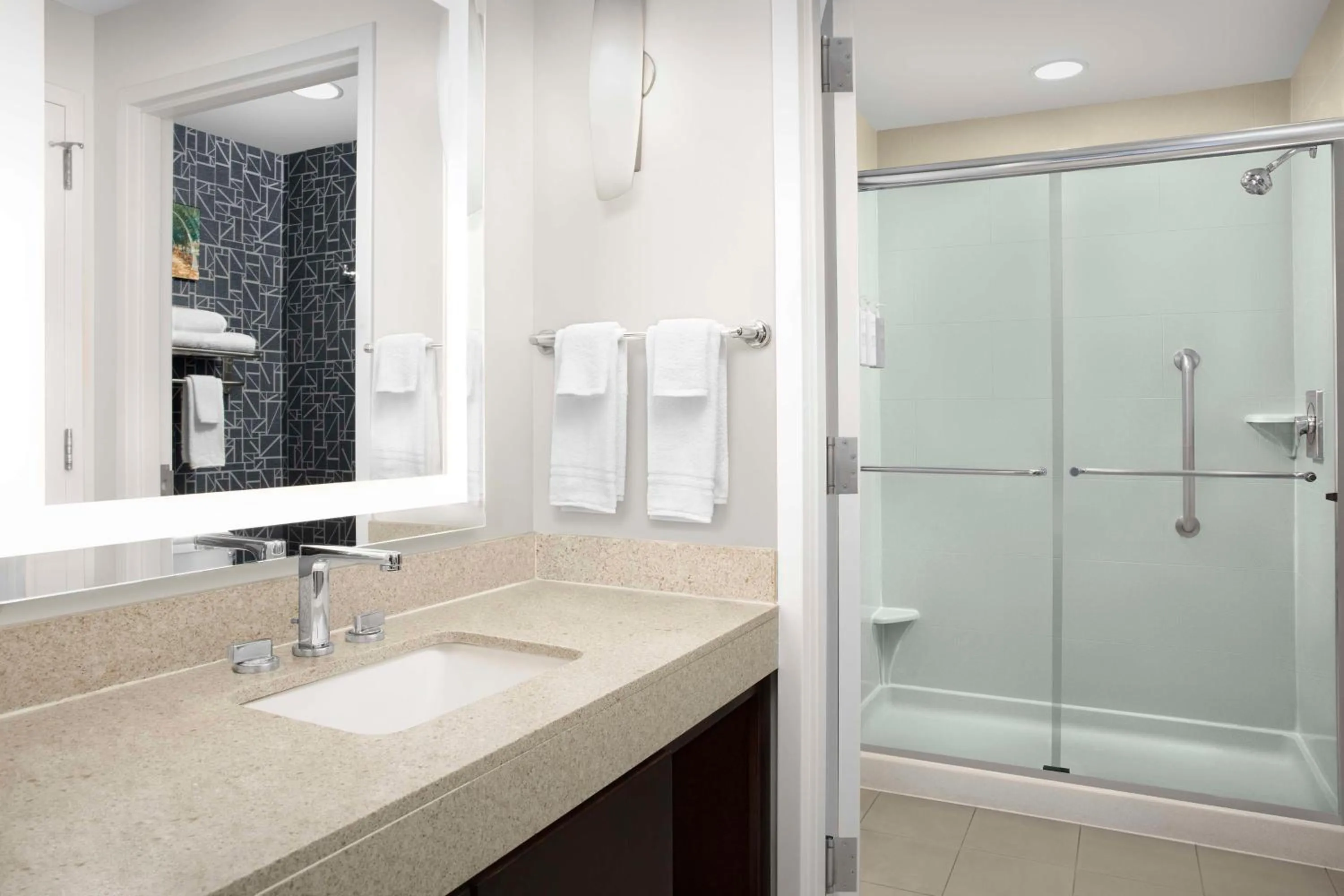 Bathroom in Homewood Suites Dallas Downtown