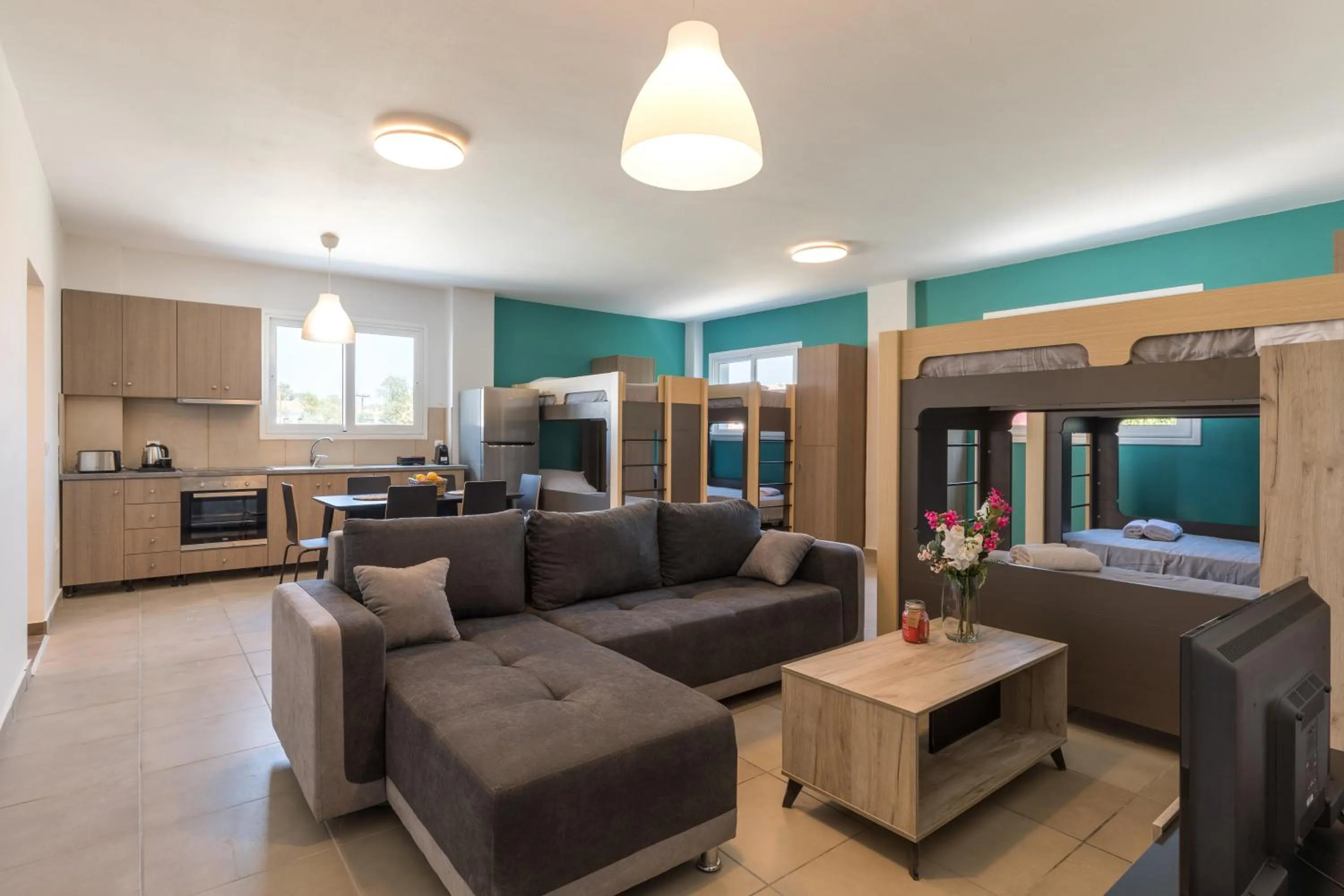 Kitchen or kitchenette in Local Hostel & Suites