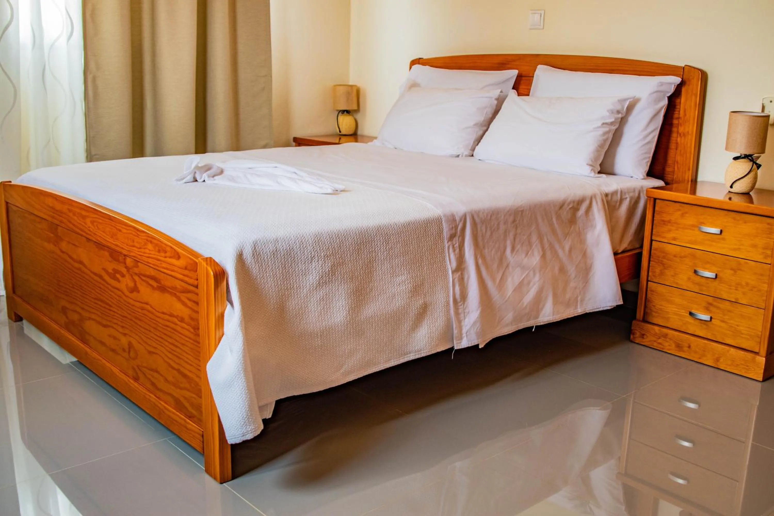 Bed in Hotel Vitoria