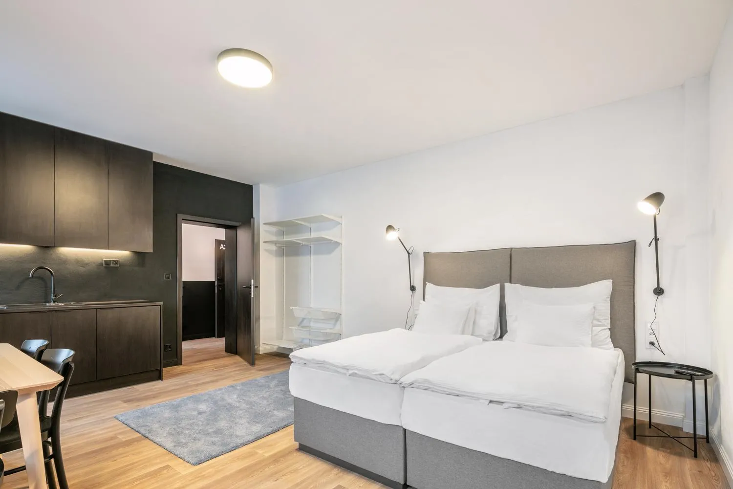 Bed in Pytloun Flat Hotel