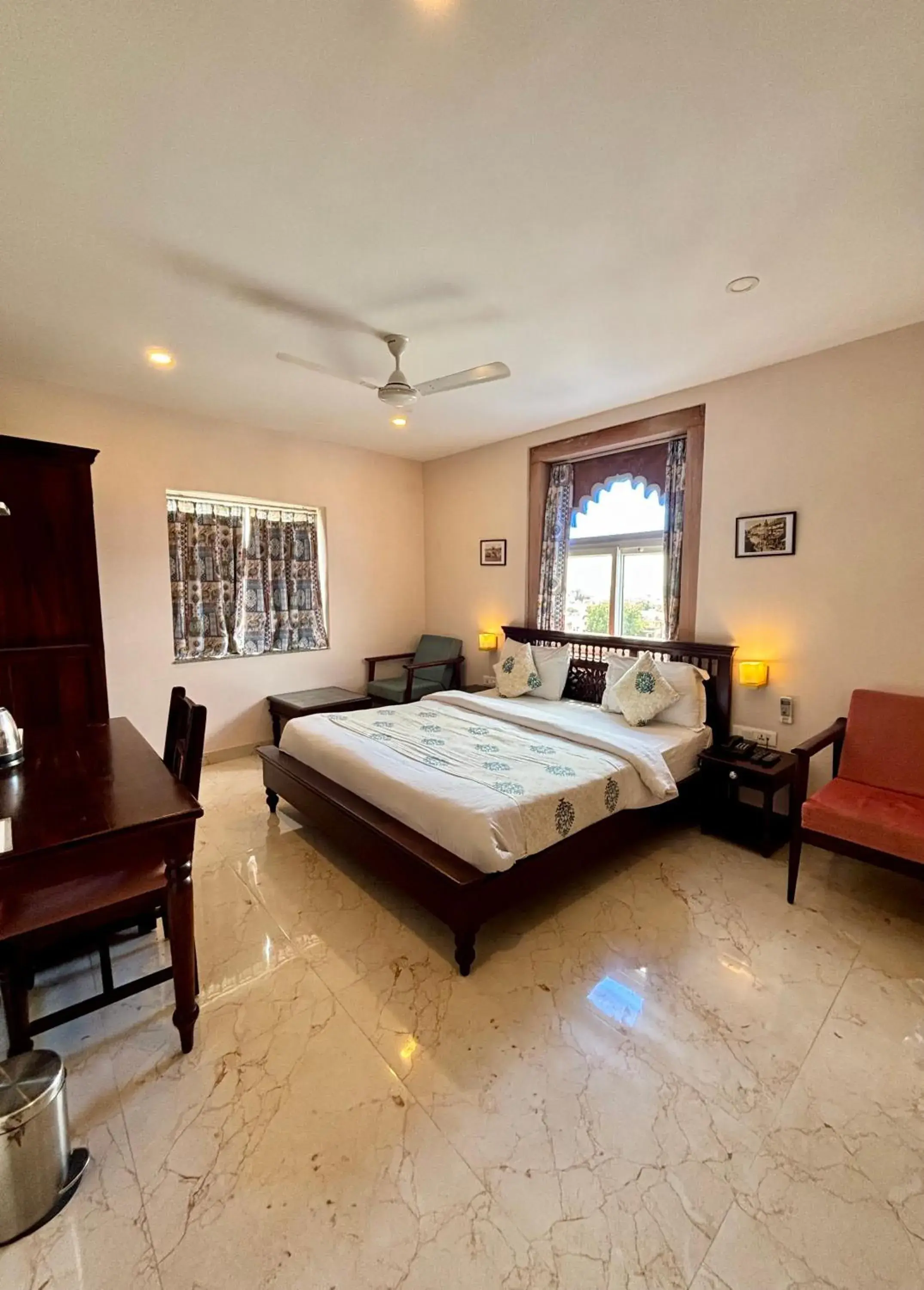 Standard Queen Room on 4th floor with Lakeview and Umaid Bhawan Palace view. in Kankariya Heritage Standard Queen Room on 4th floor with Lakeview and Umaid Bhawan Palace view. in Kankariya Heritage