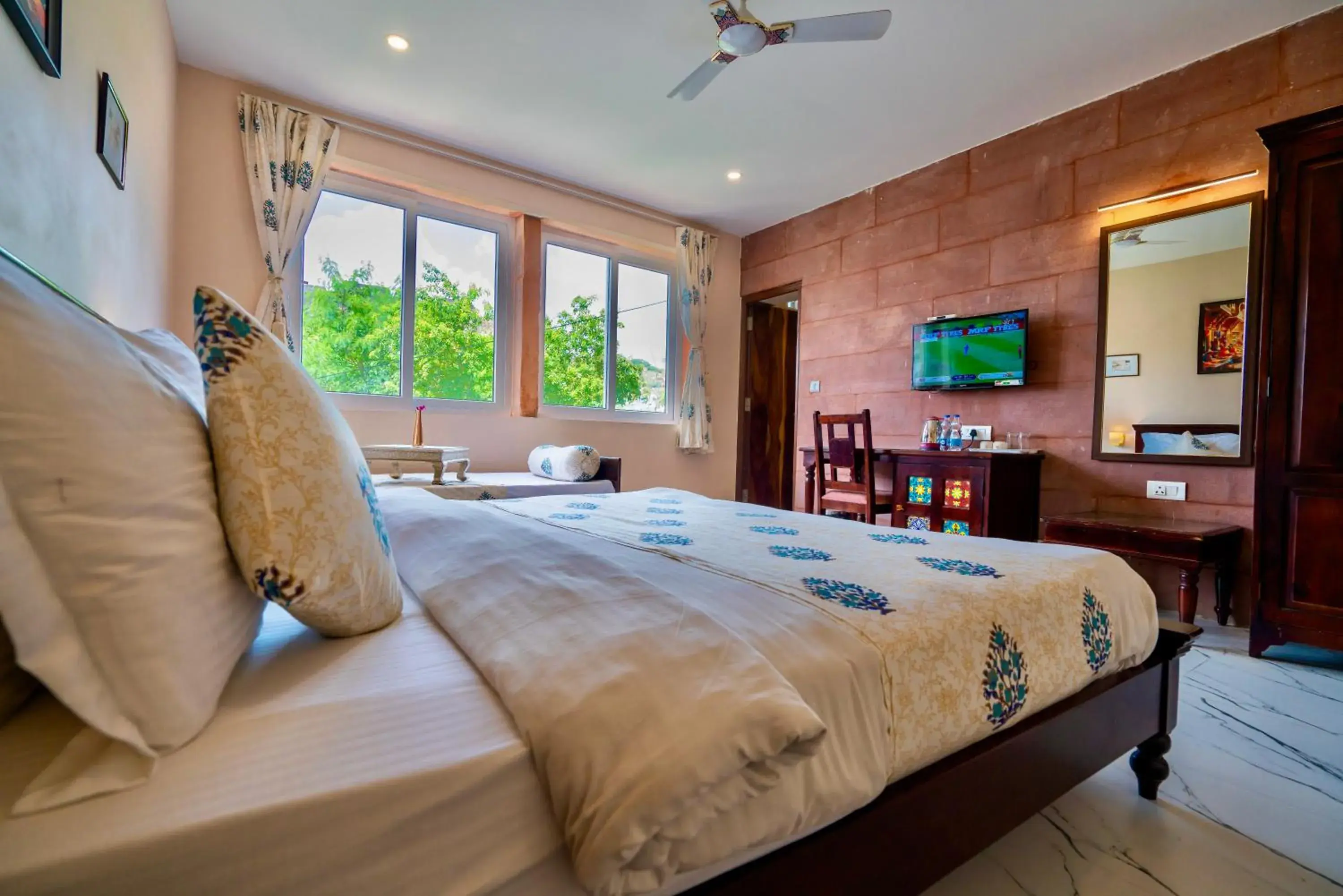 Deluxe Room 2nd floor with partial fort view and city view. in Kankariya Heritage Deluxe Room 2nd floor with partial fort view and city view. in Kankariya Heritage