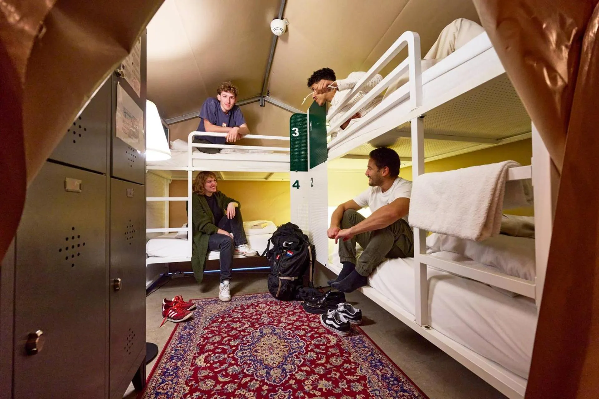 People, Bed in Urban Camper Hostel & Bar