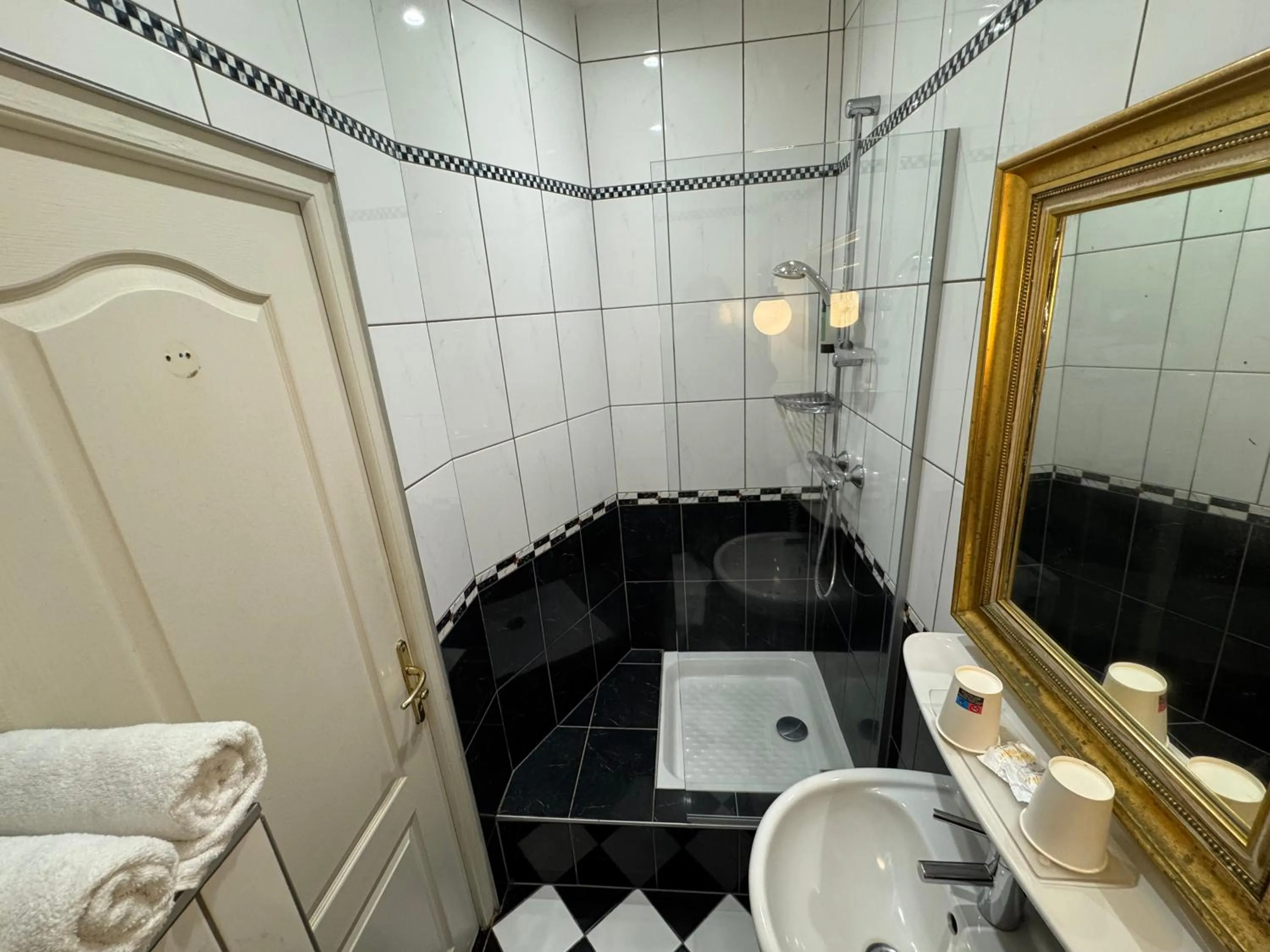 Shower in Hotel Restaurant Du Parc