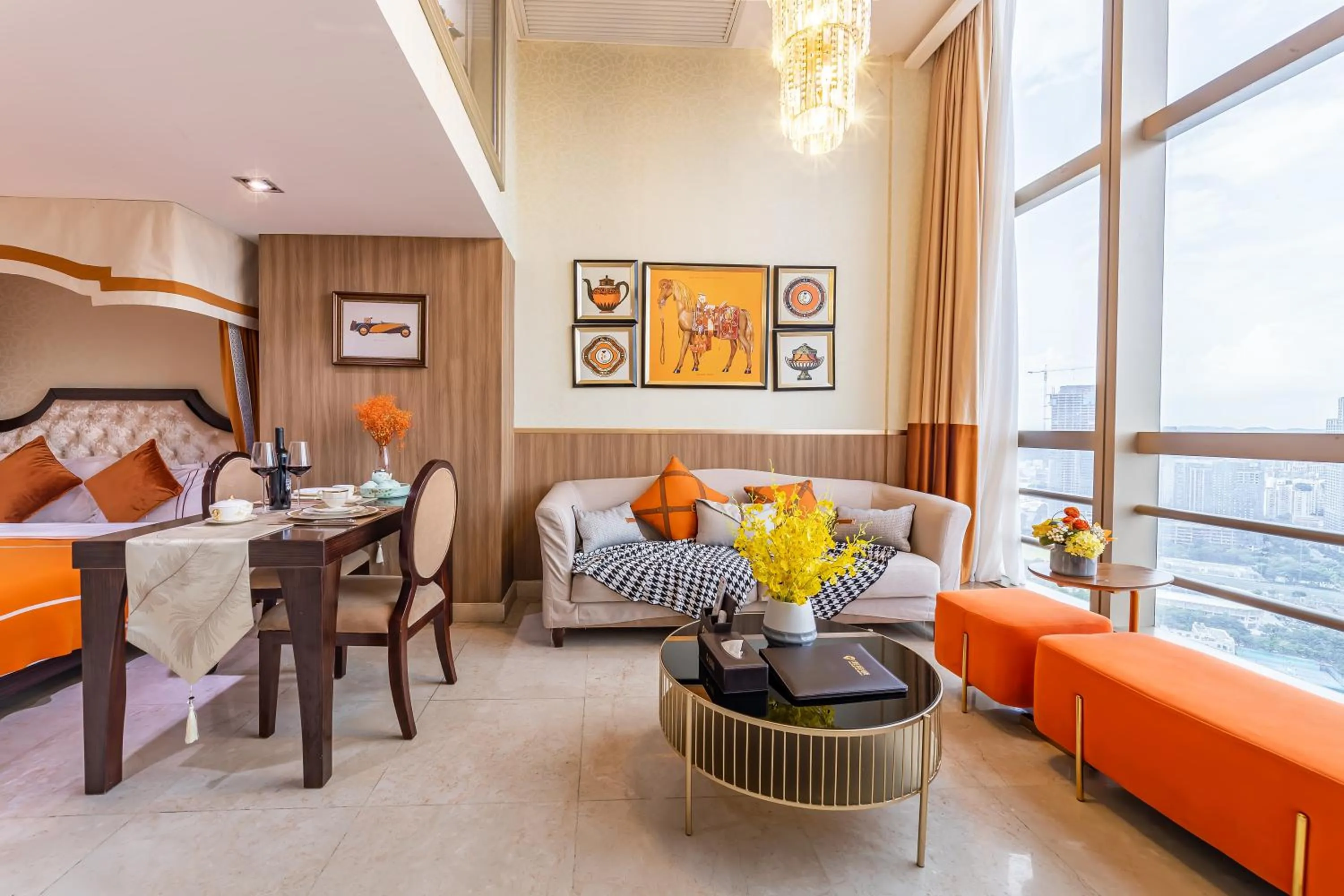 Living room in WAIFIDEN Guangzhou Grand View Golden Palace Apartment