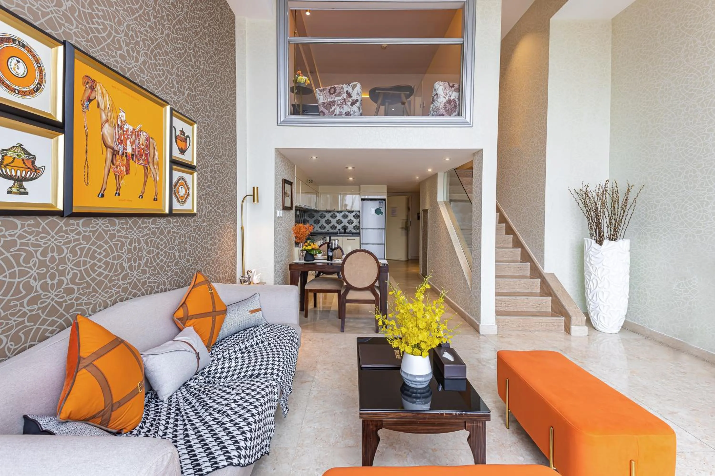 Living room in WAIFIDEN Guangzhou Grand View Golden Palace Apartment