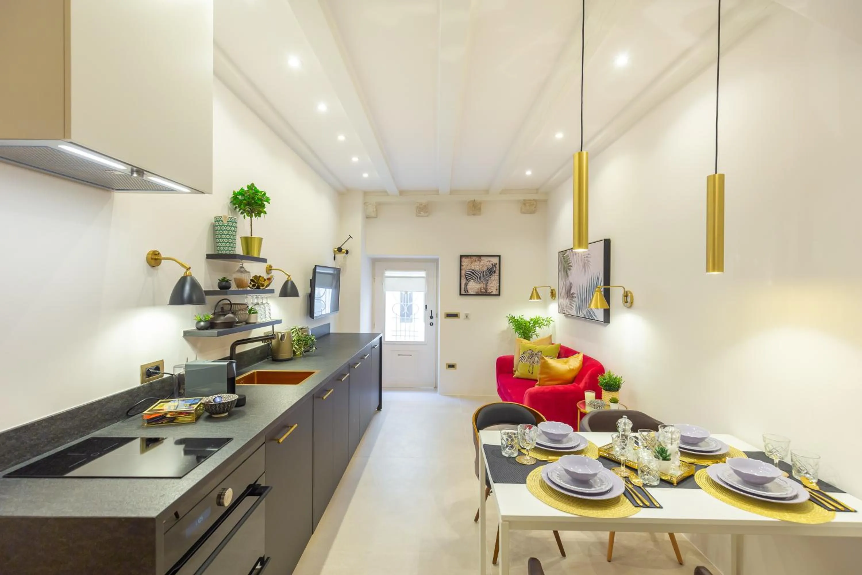 Communal lounge/ TV room in Old Town House with Floor Heating & Lush Private Garden