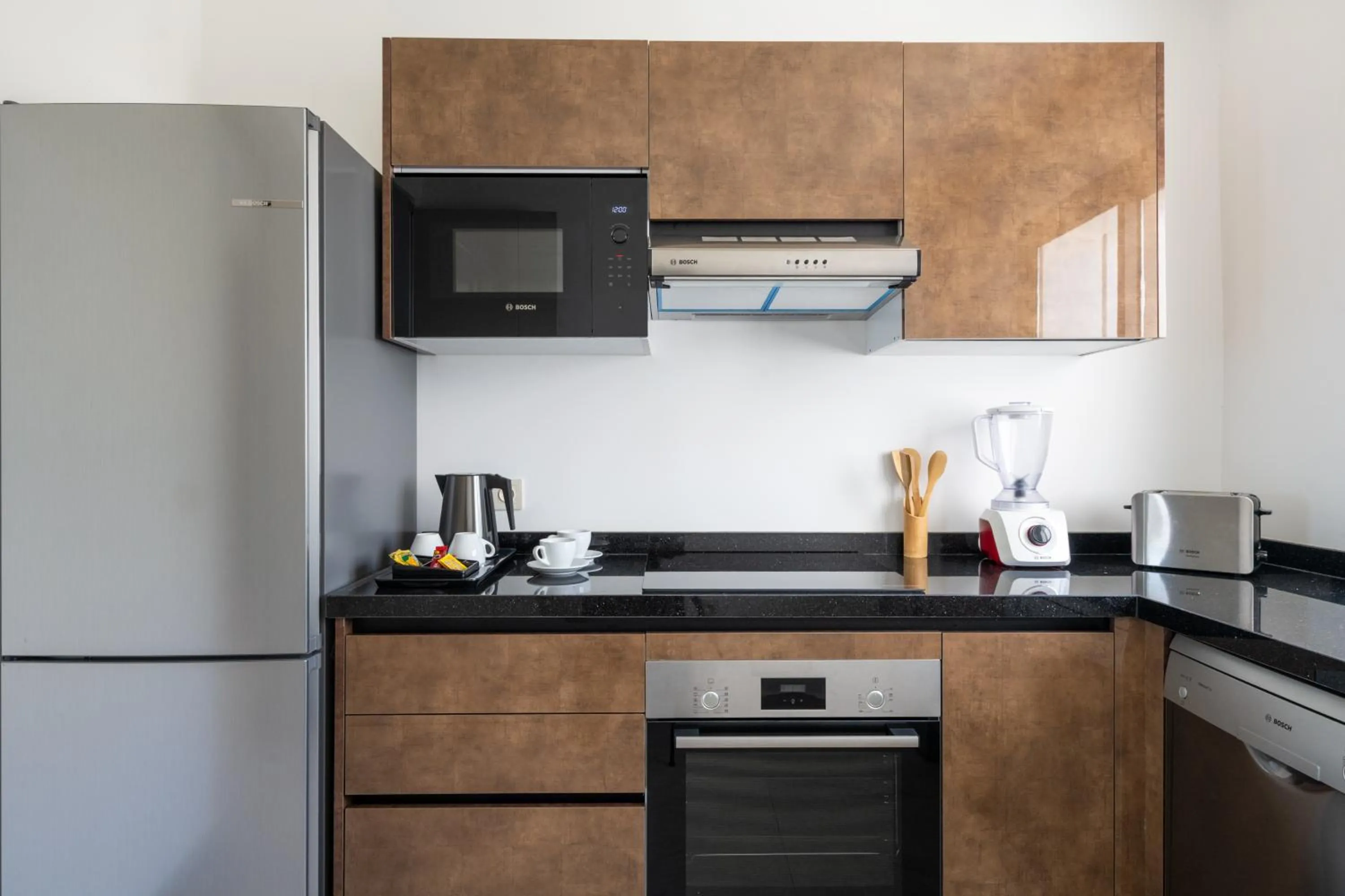 kitchen in Le Tanger Résidence Hôtelière