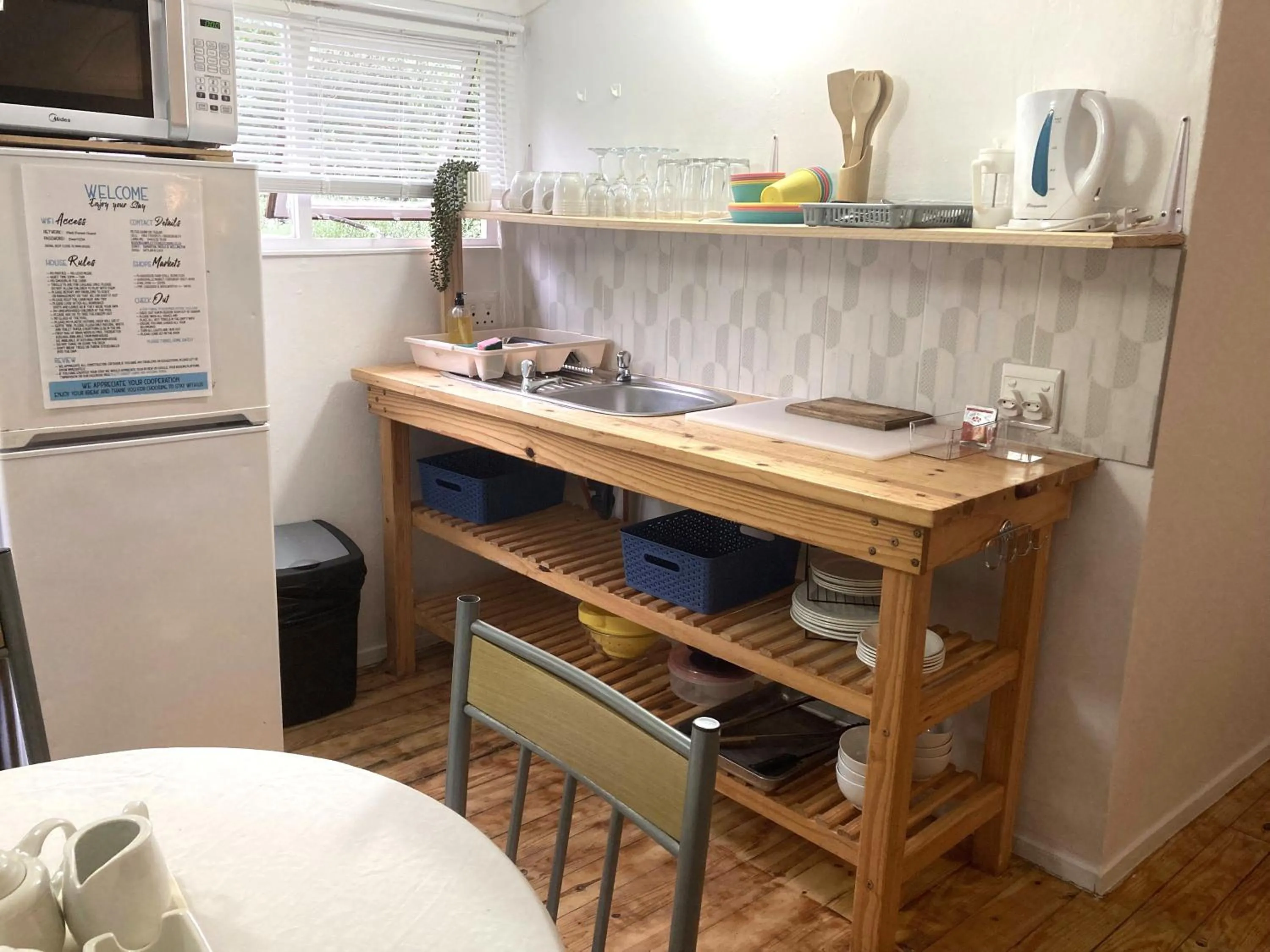 Kitchen or kitchenette in Plett Forest Cabins