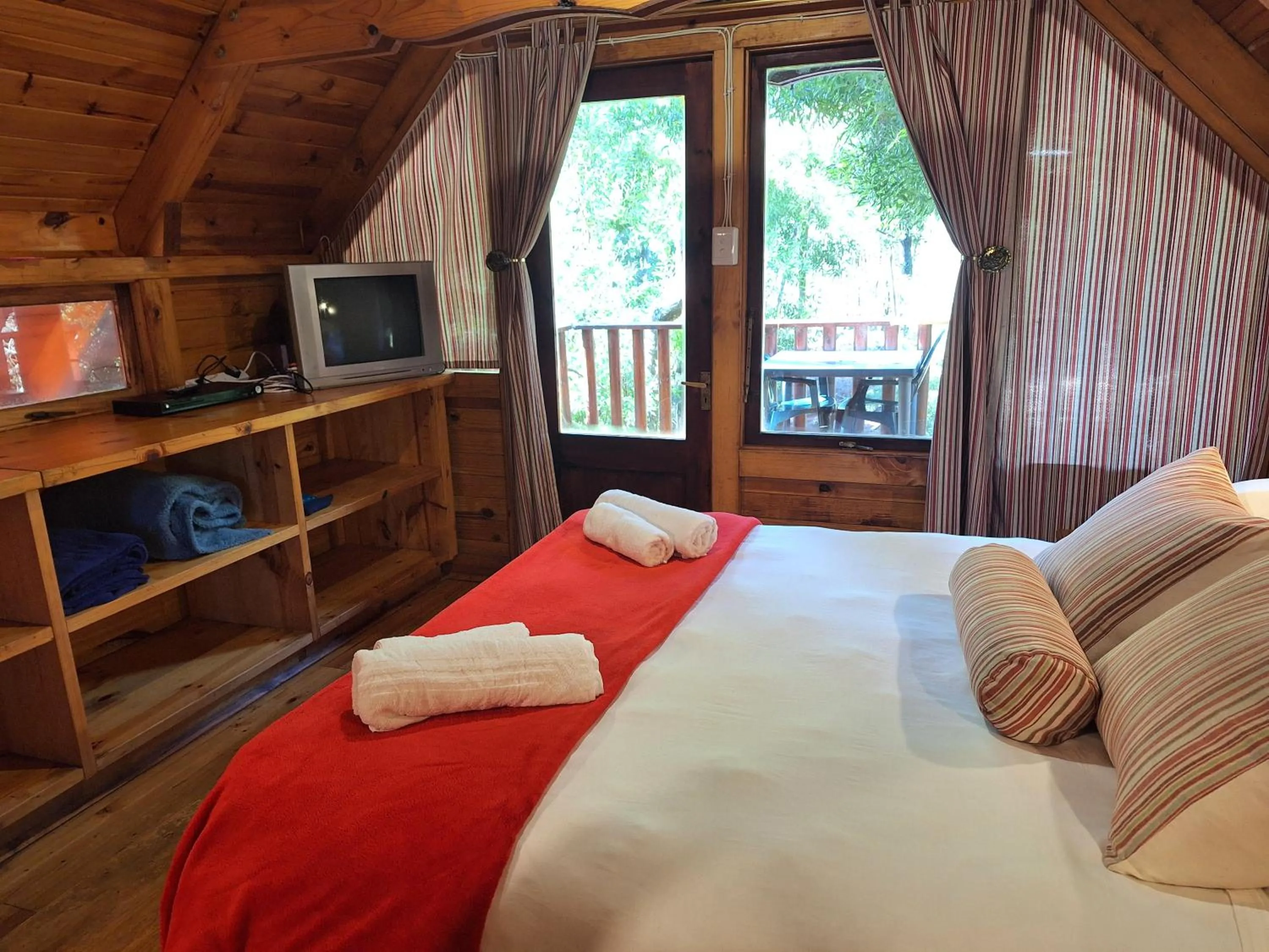 Bed in Plett Forest Cabins